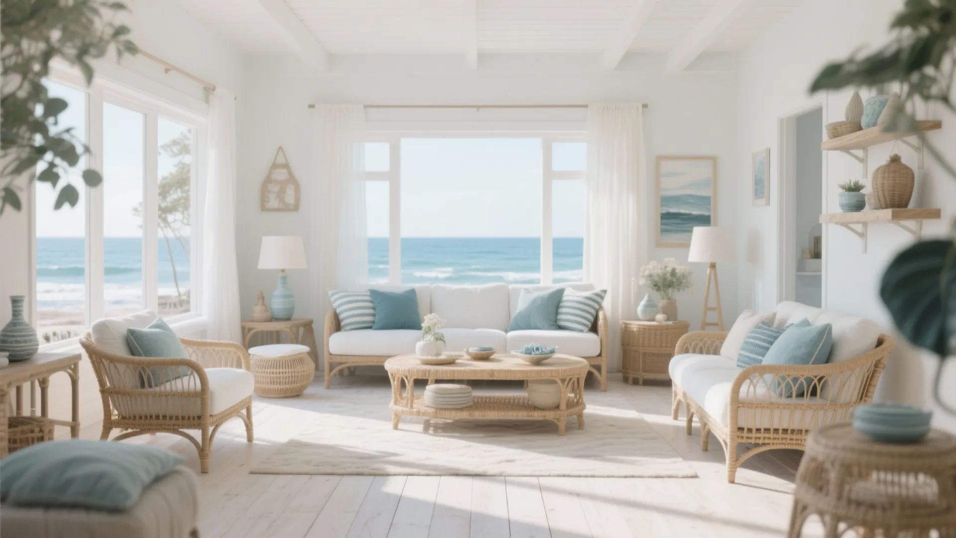2. Coastal Breeze with Whitewashed Finishes