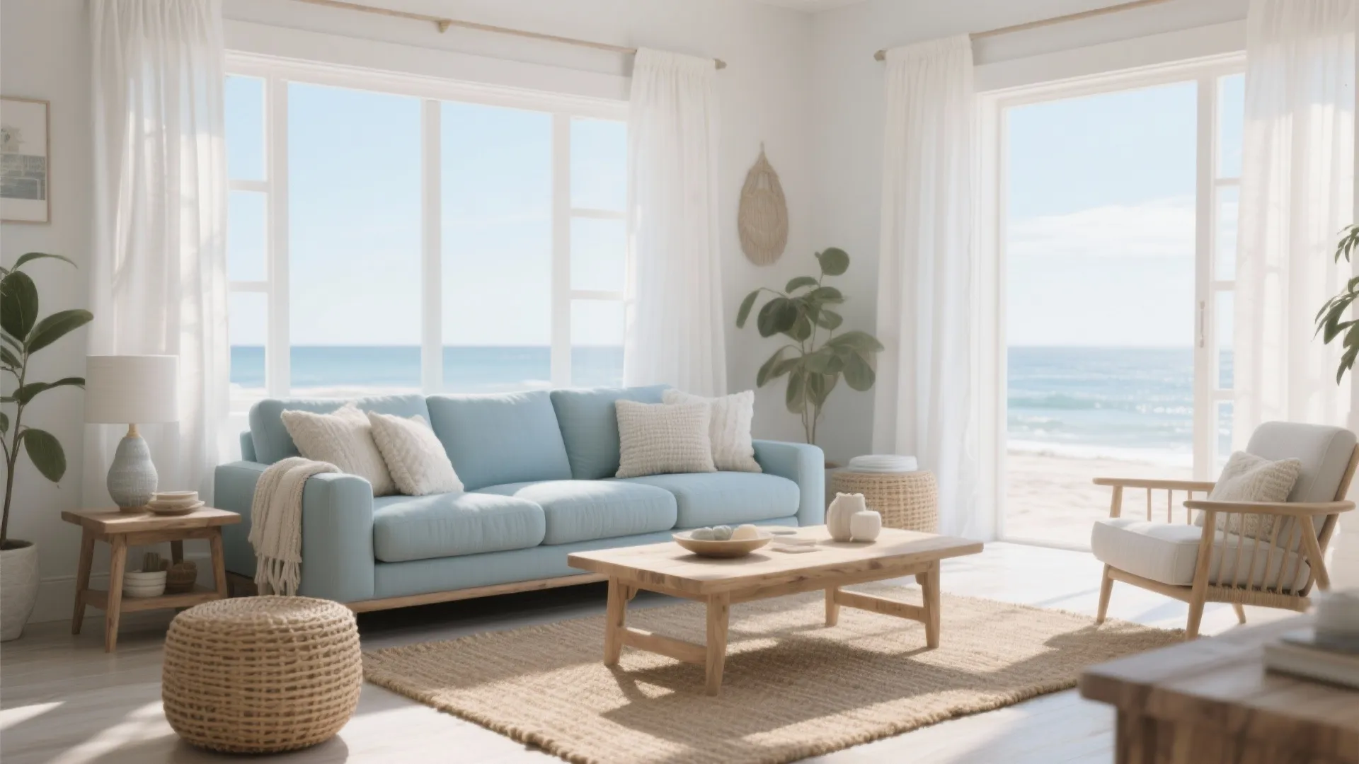 Coastal Light Blue + Natural Fibers