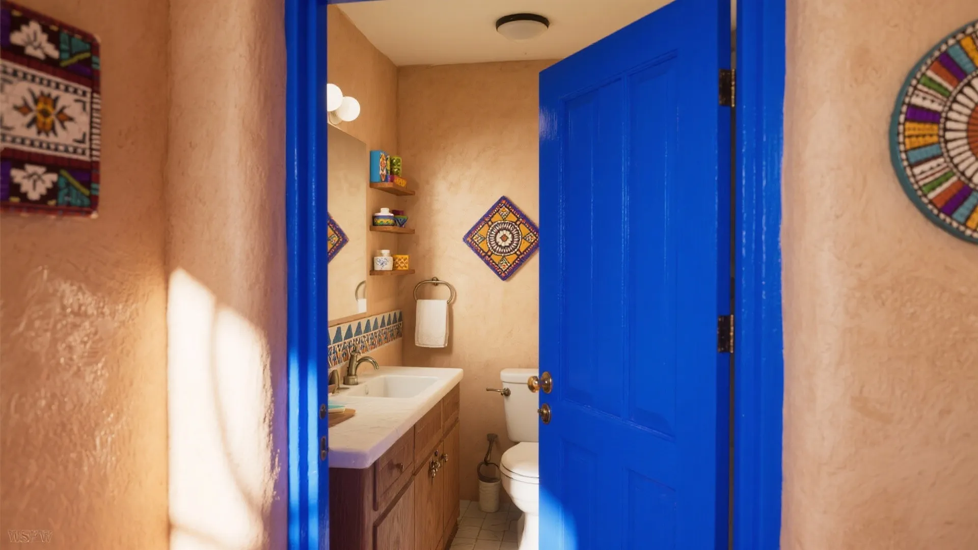 9. Color-Drenched Doors