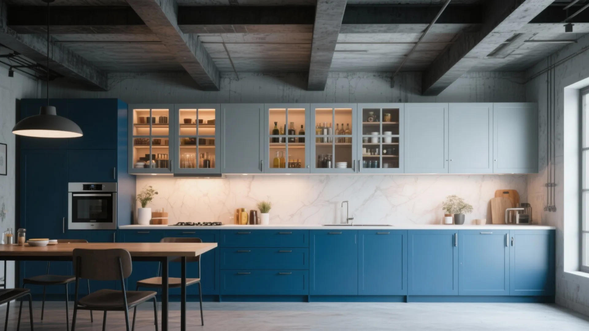 4. Keep upper cabinets lighter or add glass fronts