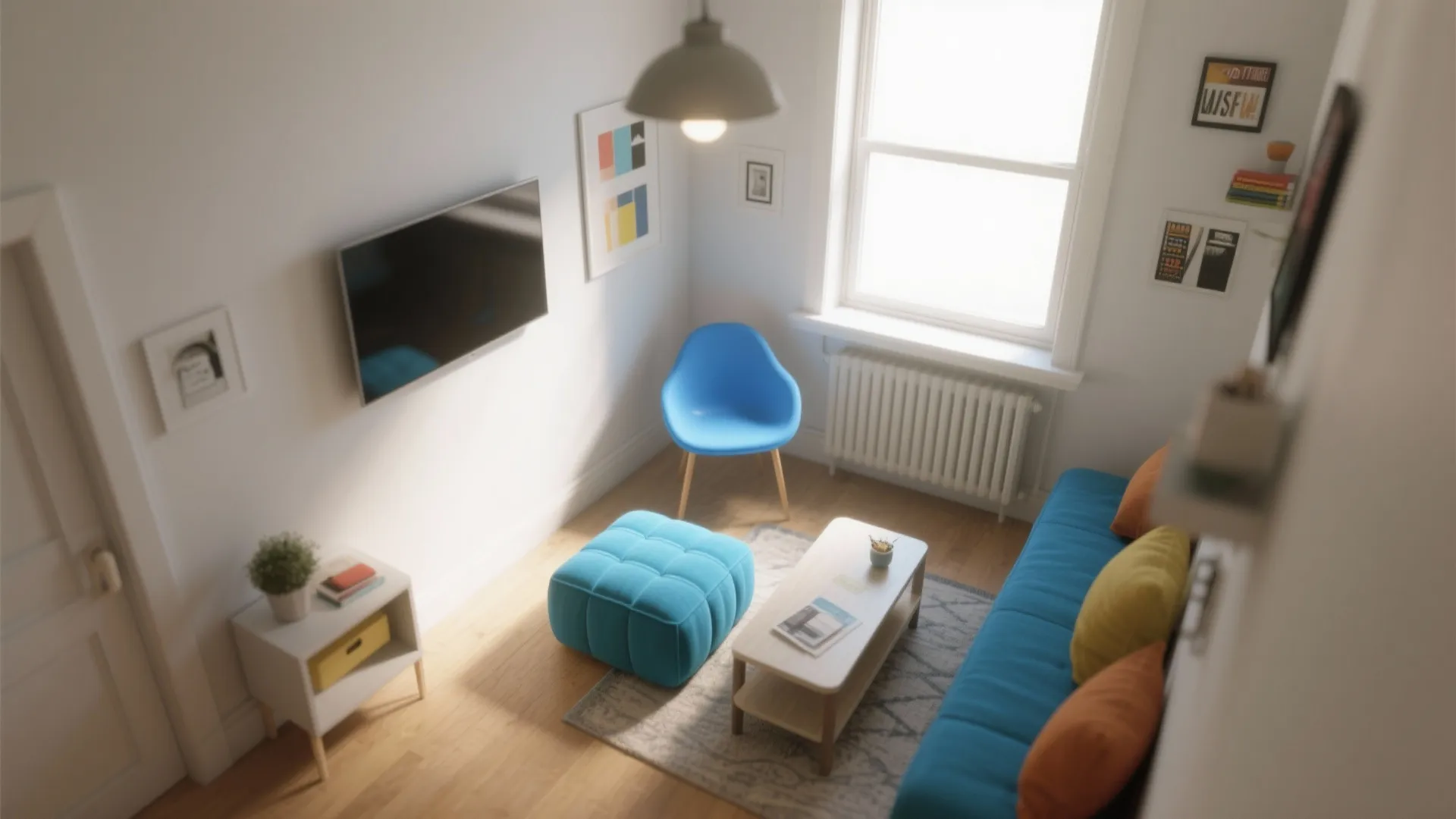 3. Use Blue as a Pop in Small Spaces