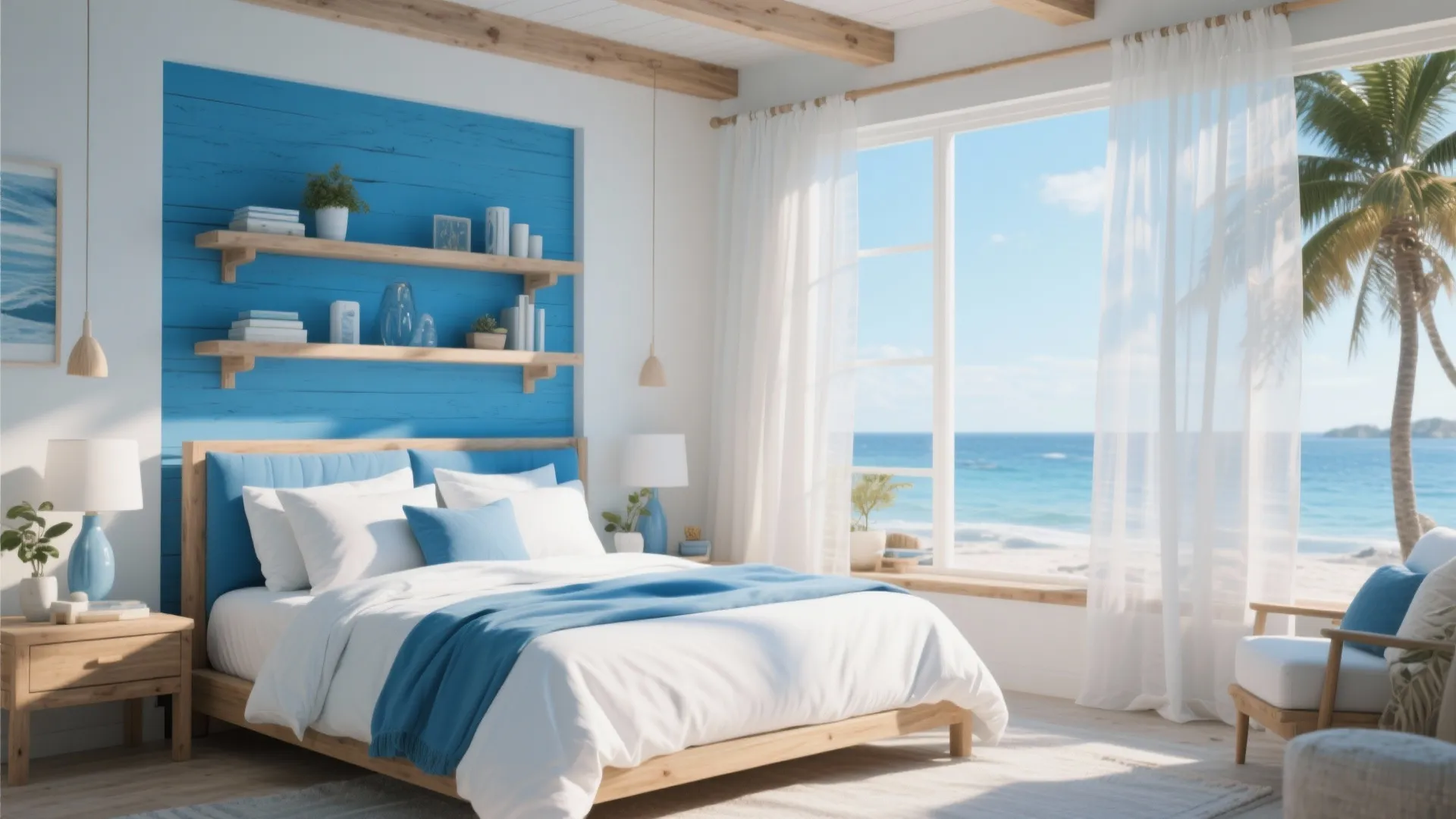 Idea 2: Cobalt & White Contrast