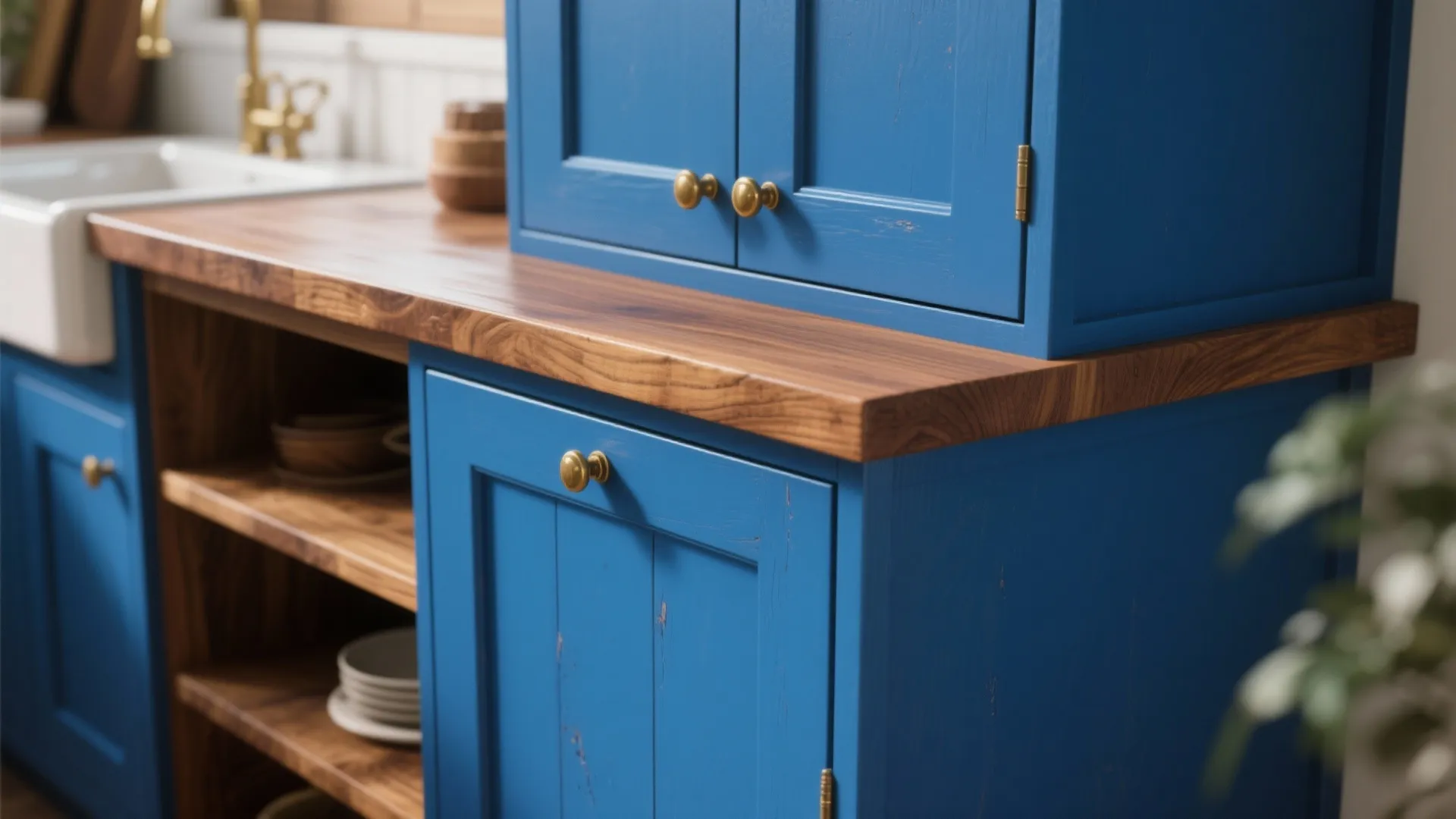 1. Pair with warm wood to soften the drama