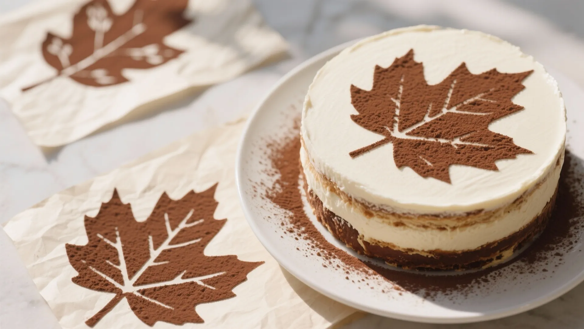 12. DIY Stencils with Cocoa Powder