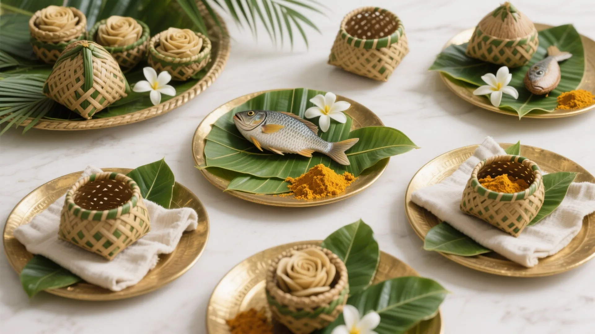 Coconut Leaf Weaving & Earth-Friendly Centerpieces