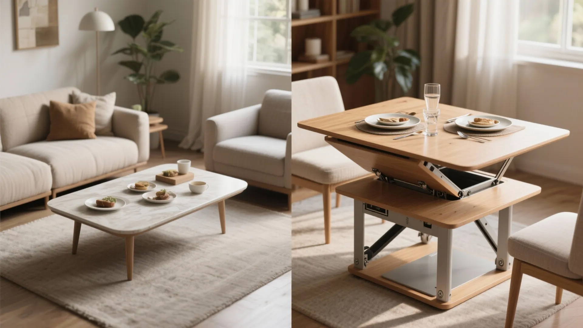 5. Multi-use coffee-to-dining table