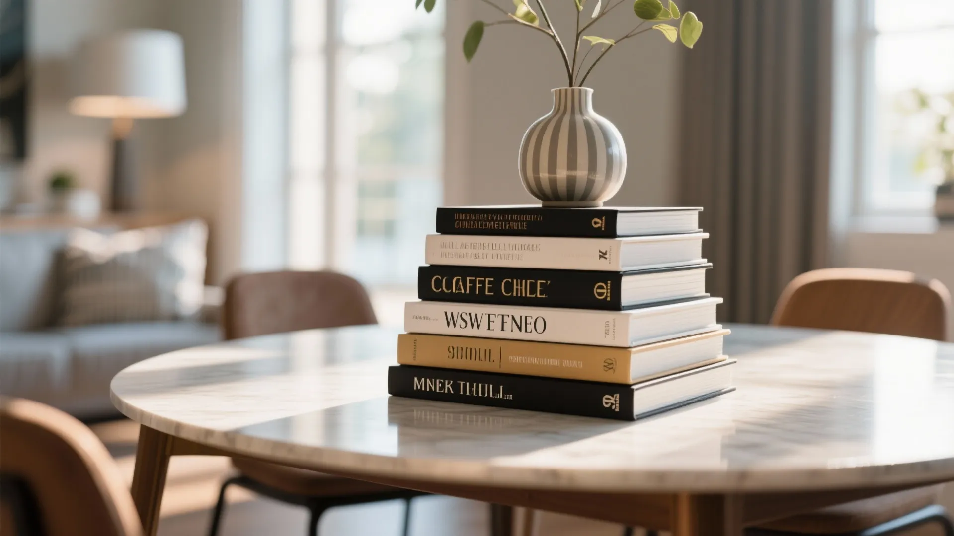 7. Stack of Coffee Table Books
