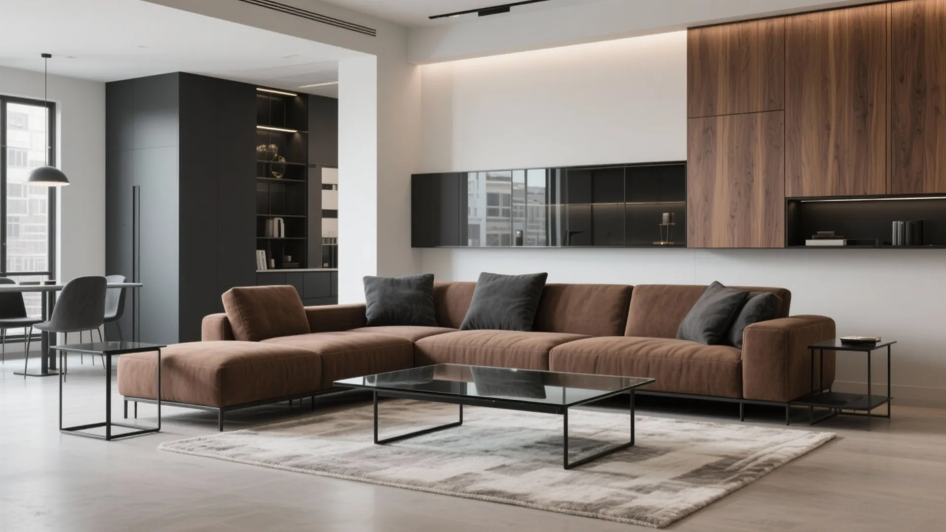 Coffee Brown + Charcoal & Glass: Urban Modern