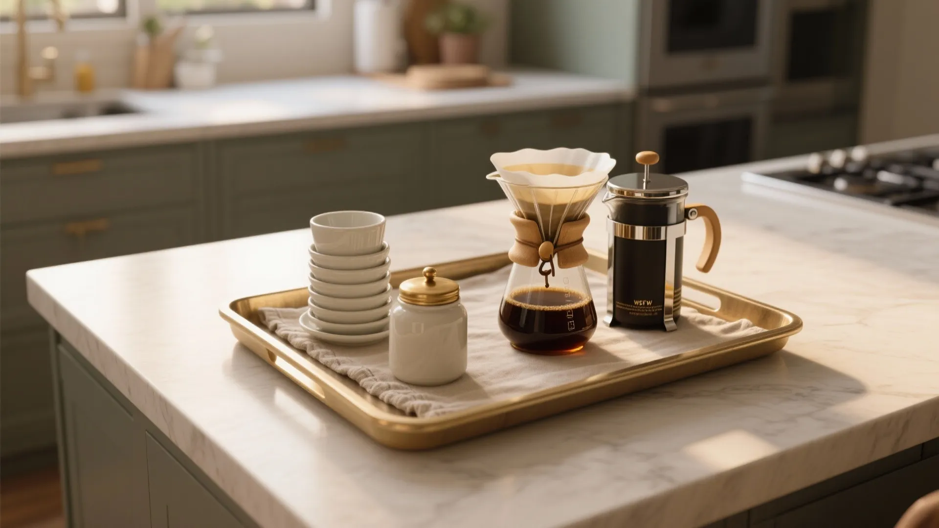 4. Coffee-and-Condiment Station: stylish and useful