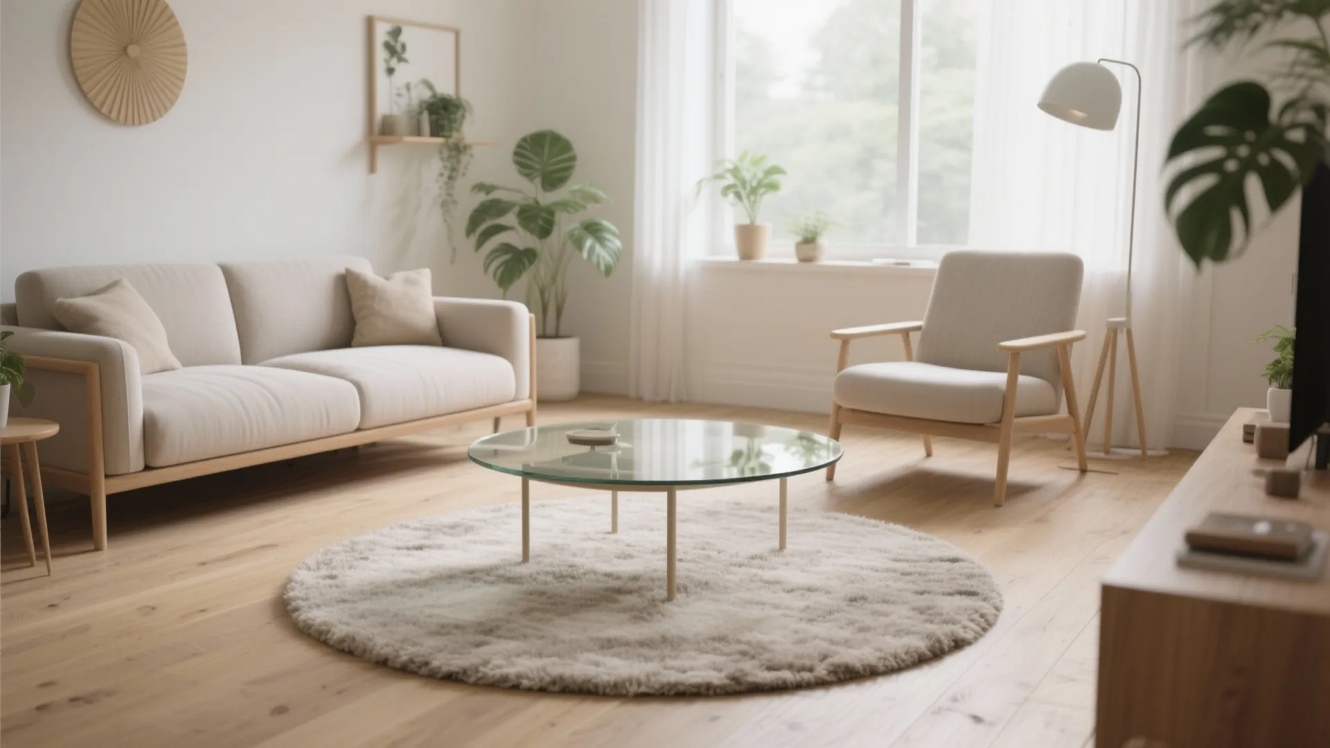 Use a Small Rug as a Coffee Table “Halo”