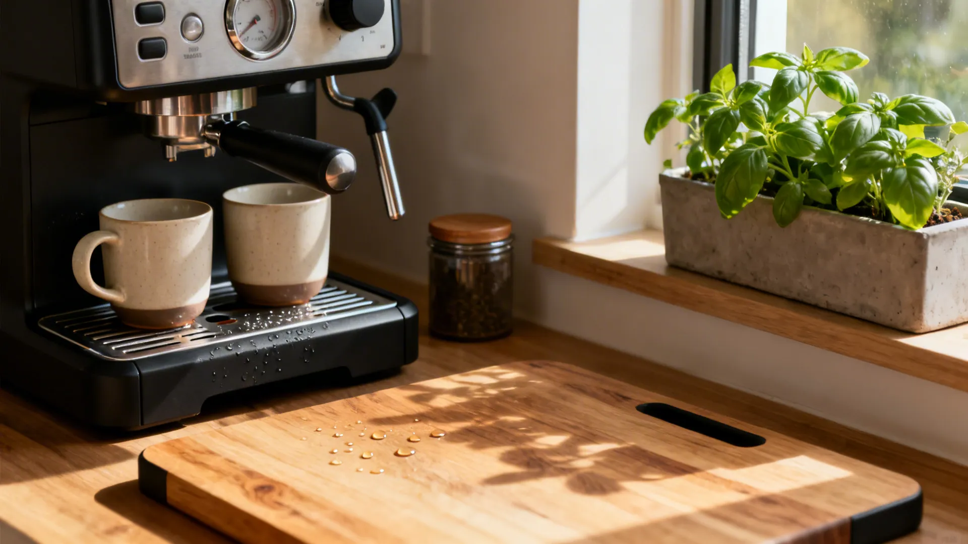 Countertop Vignettes: Coffee Nook and Herb Corner