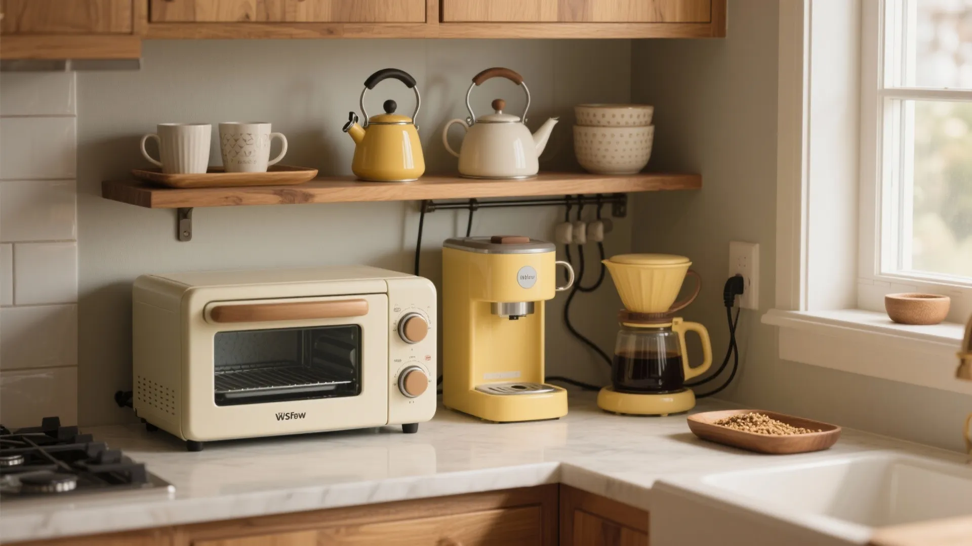 4. Multi-use Appliance Nook: Combine with Coffee Station