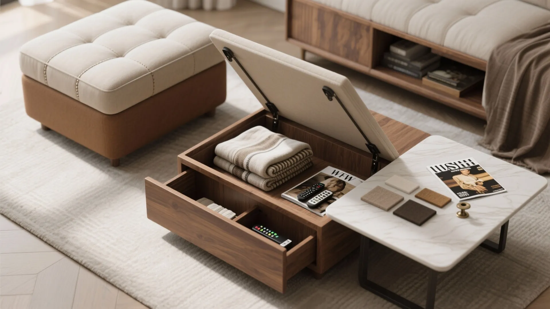 Multi-functional Coffee Tables & Ottomans