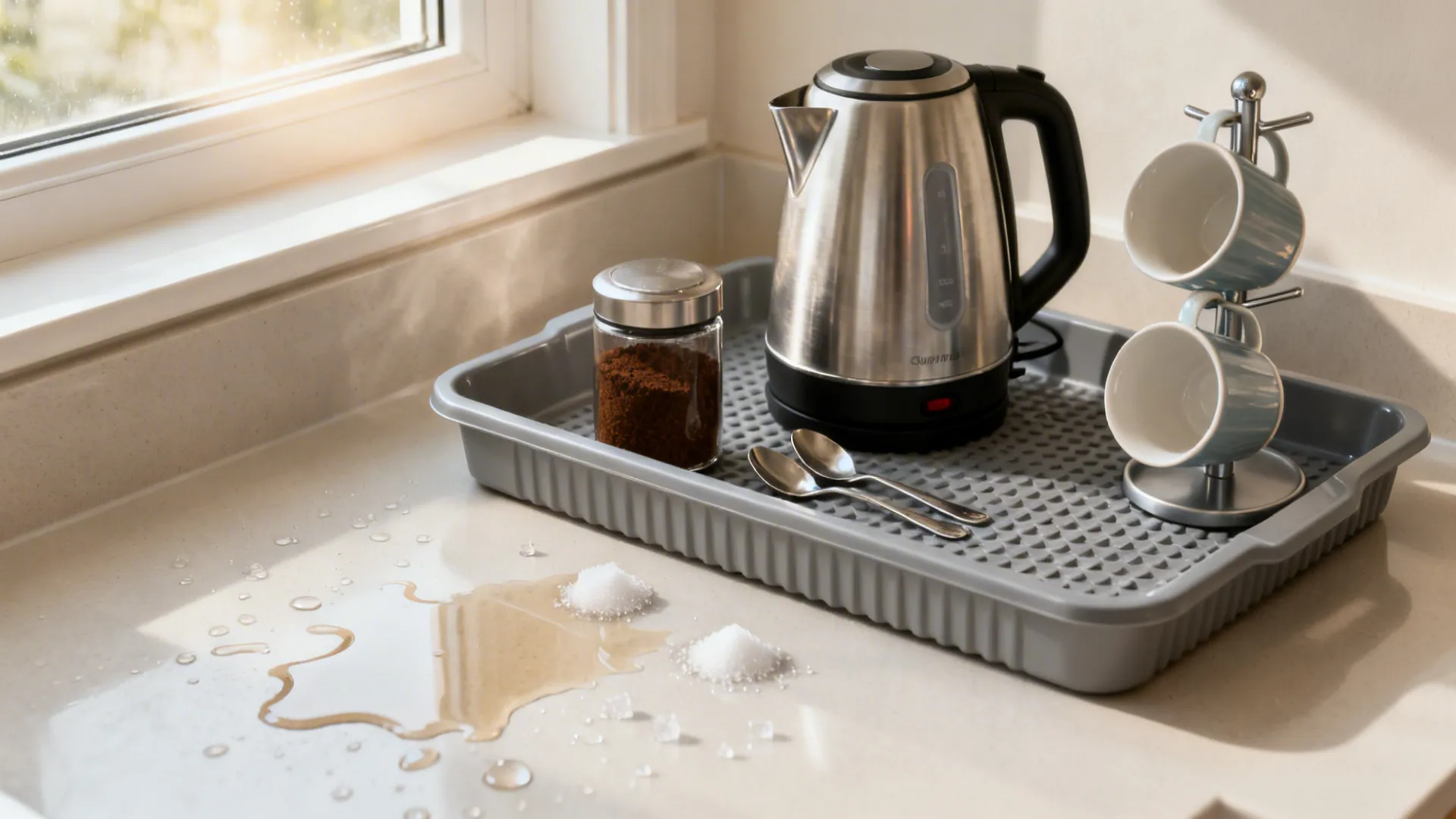 2) Coffee & Tea Station That Stays Clean