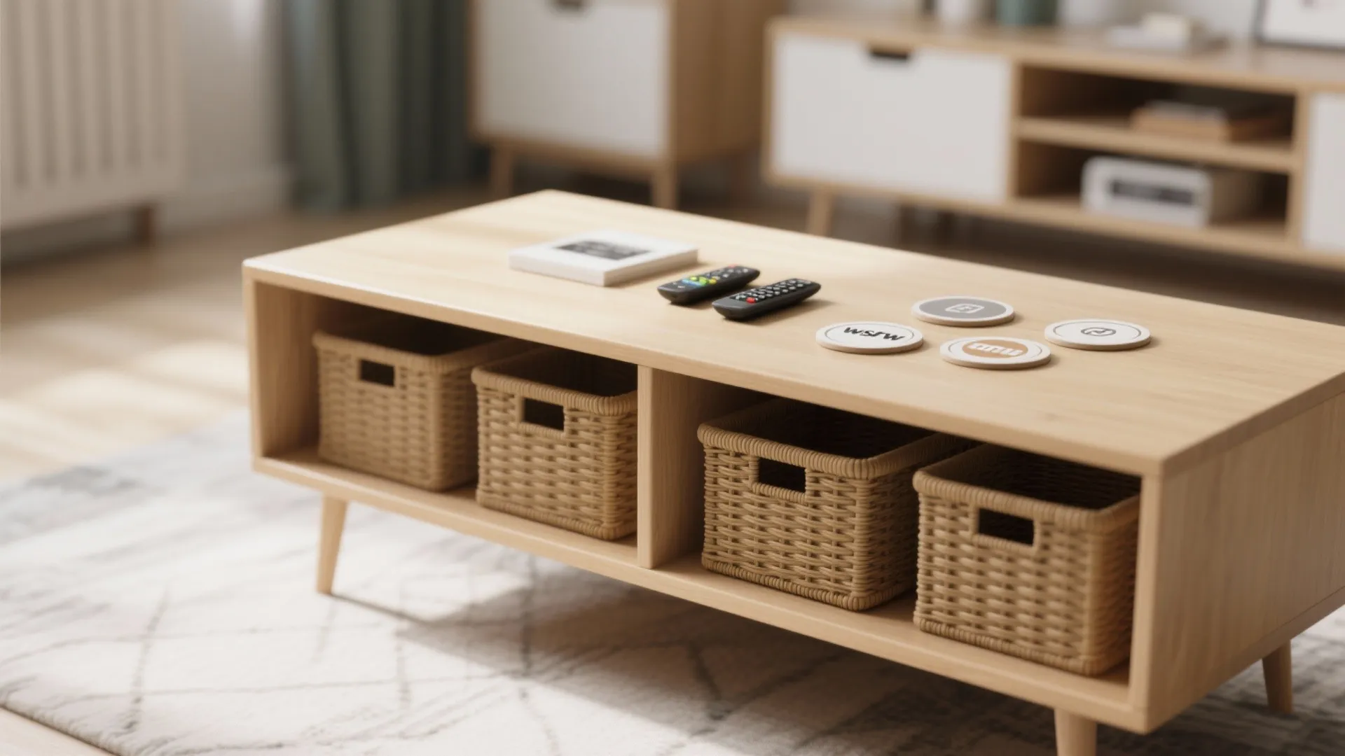 4. Under-Coffee-Table Storage