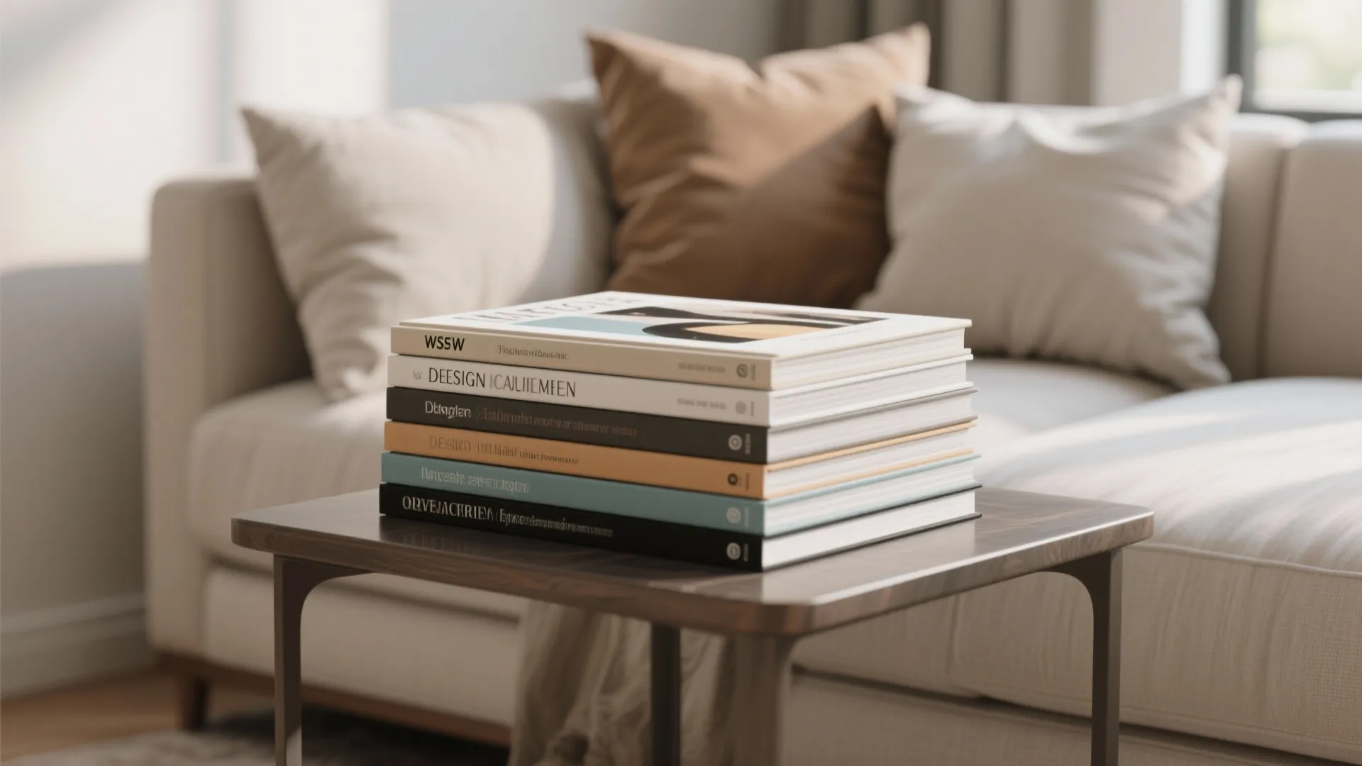 2. Layered Coffee Table Books