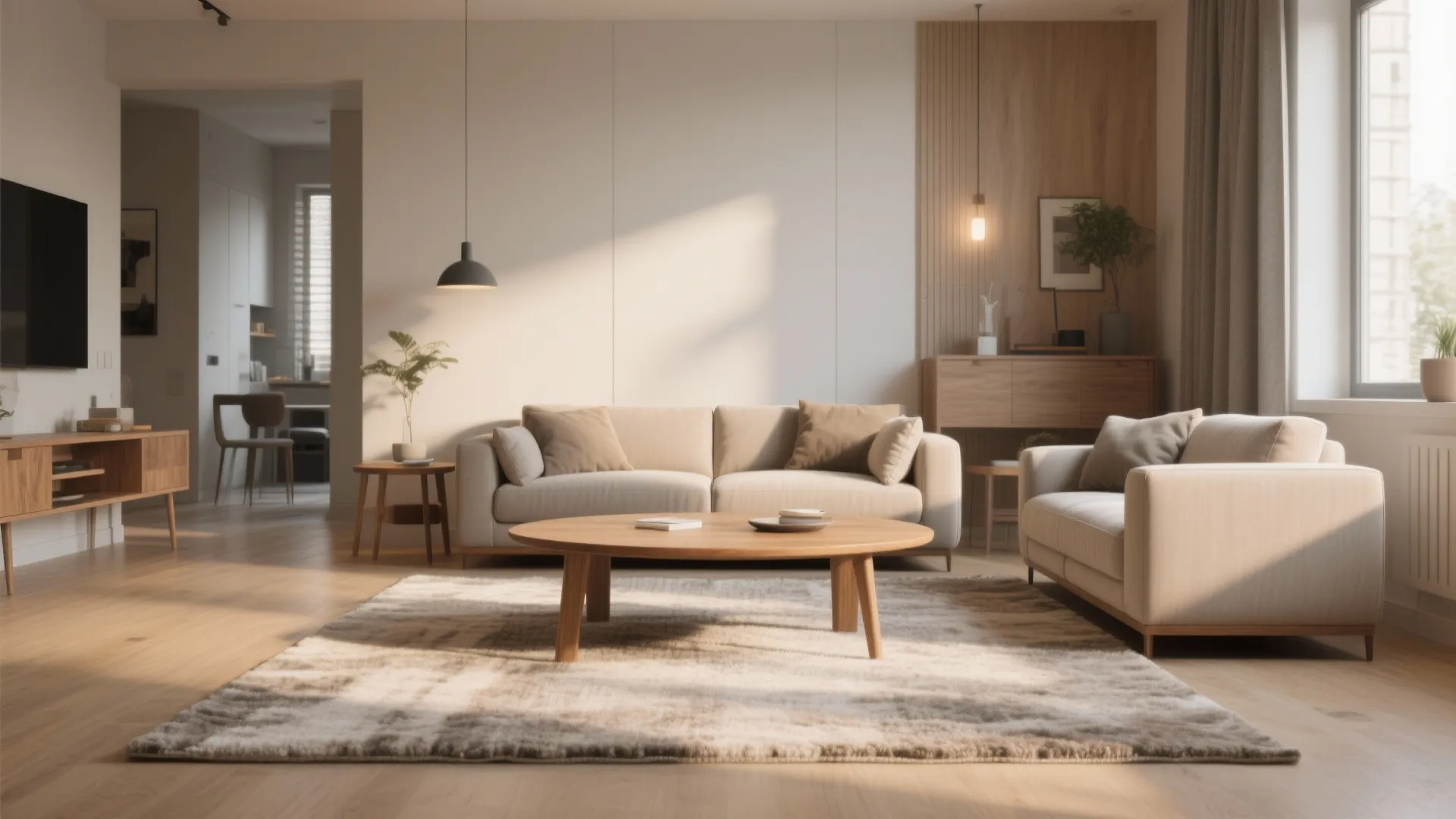 1. Centering Under the Coffee Table