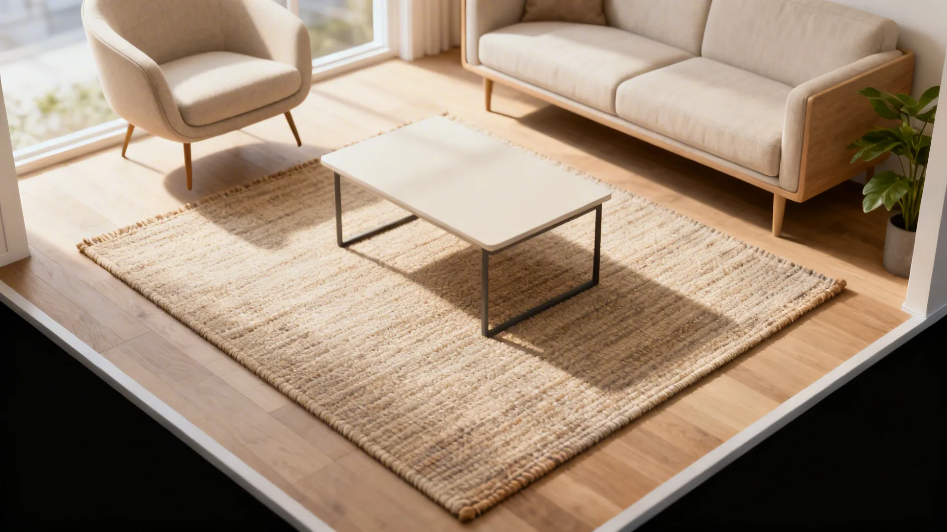 3. Coffee Table-Centered (Small Living Rooms)