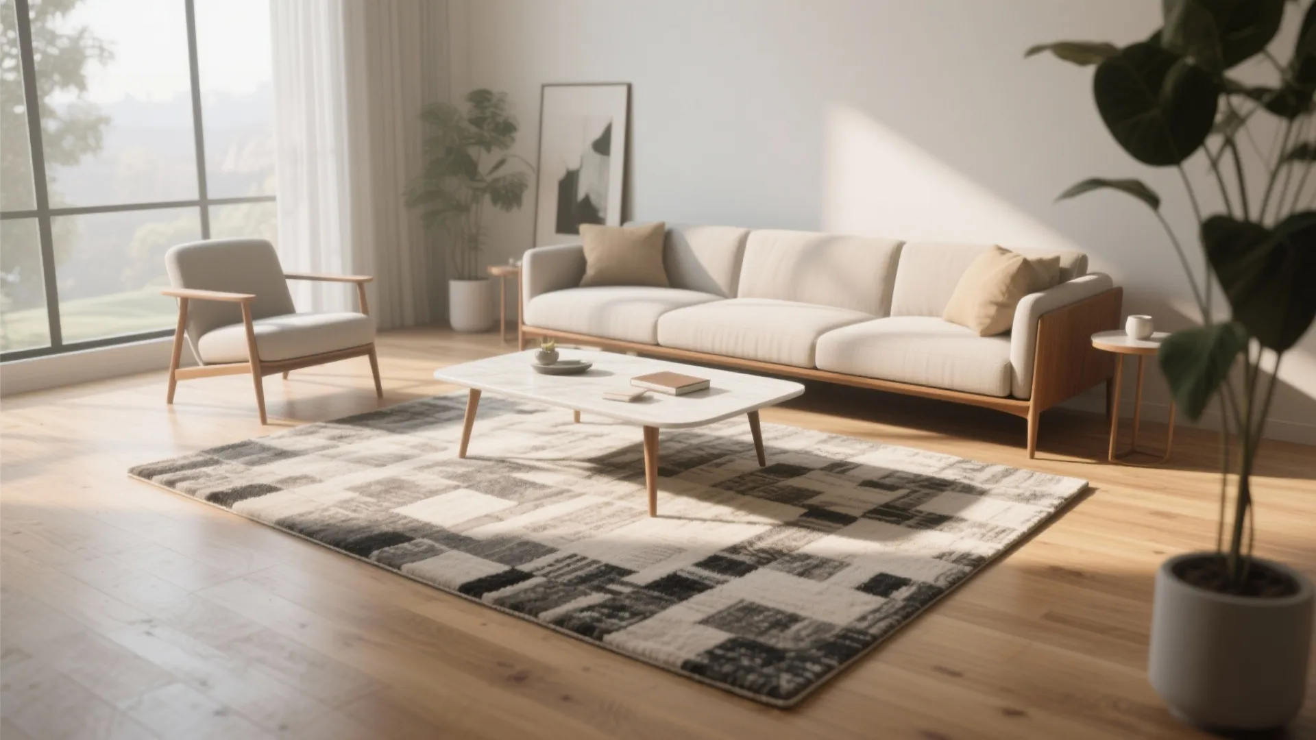 4. Under-the-Coffee-Table Anchoring