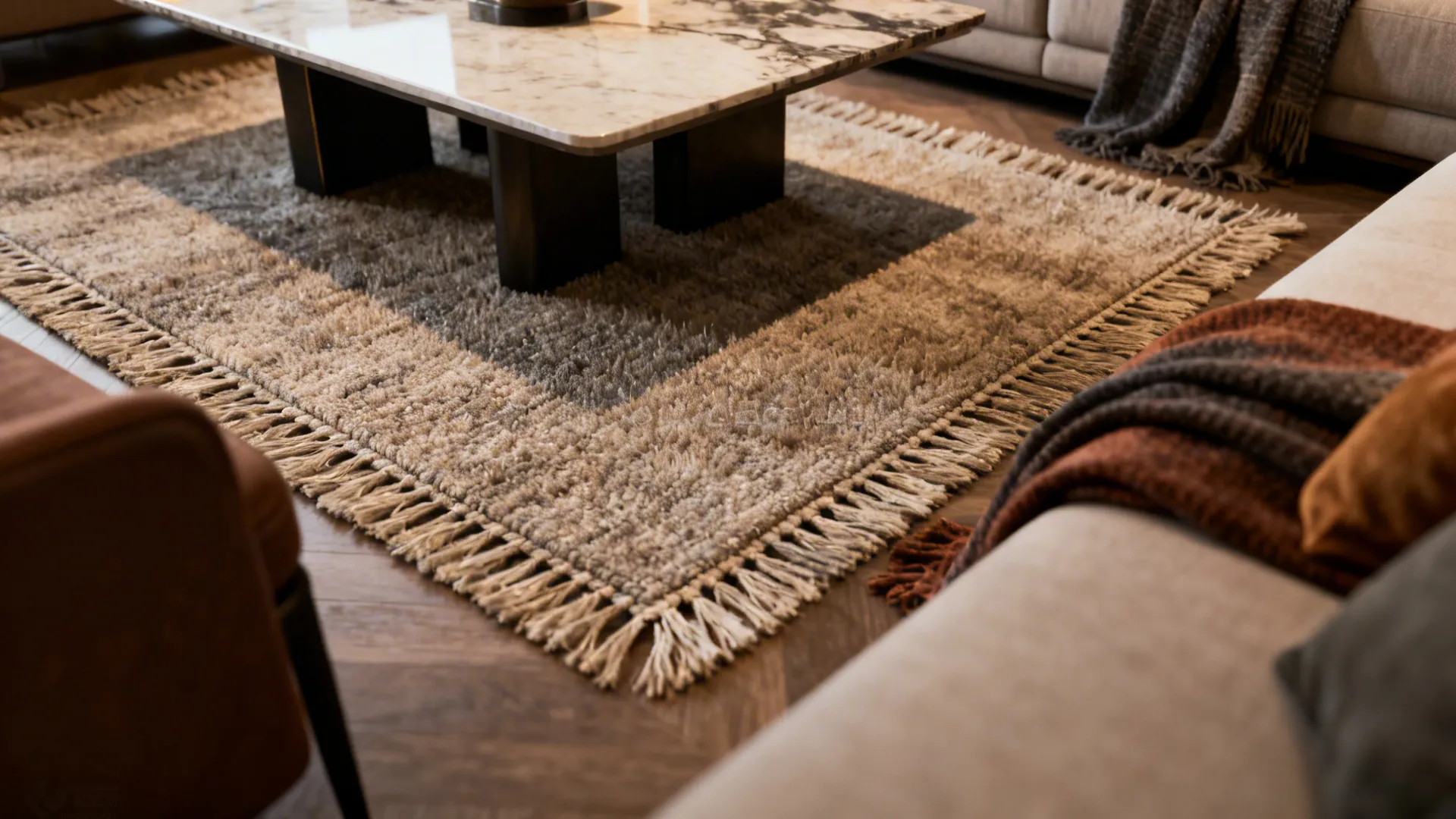 3. Rug for the Coffee Table Only