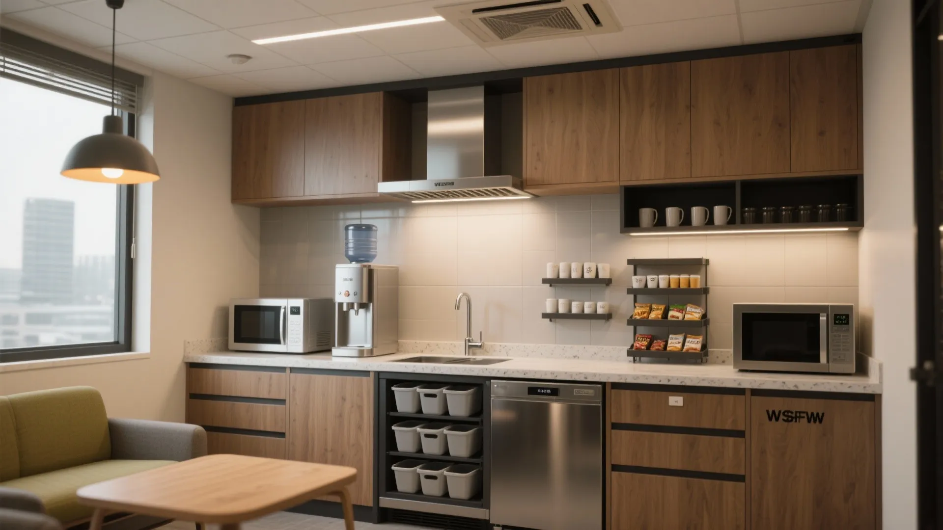 Idea 2: Coffee‑first layout with real storage