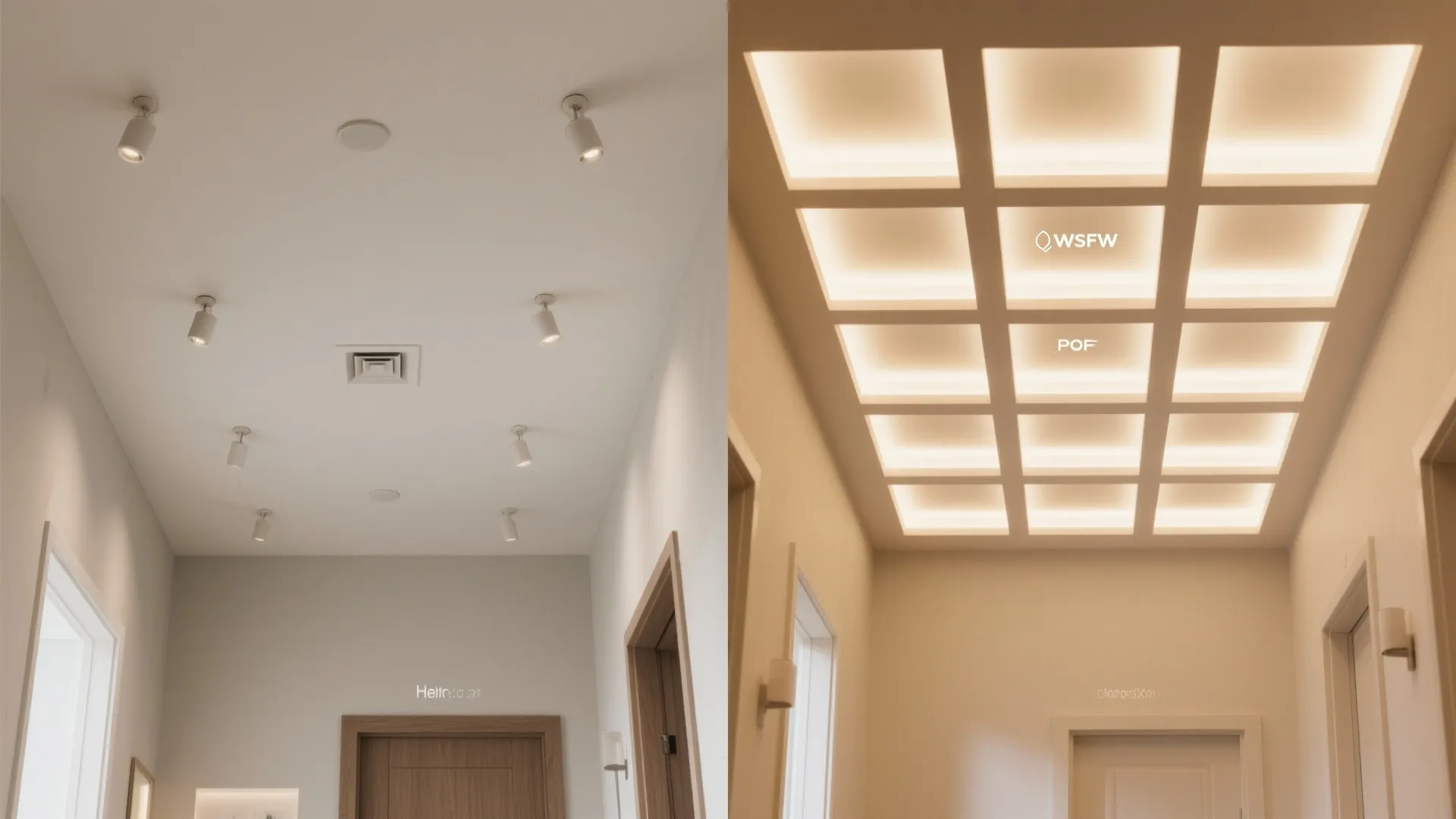 2) Backlit POP Coffers for Depth and Zoning