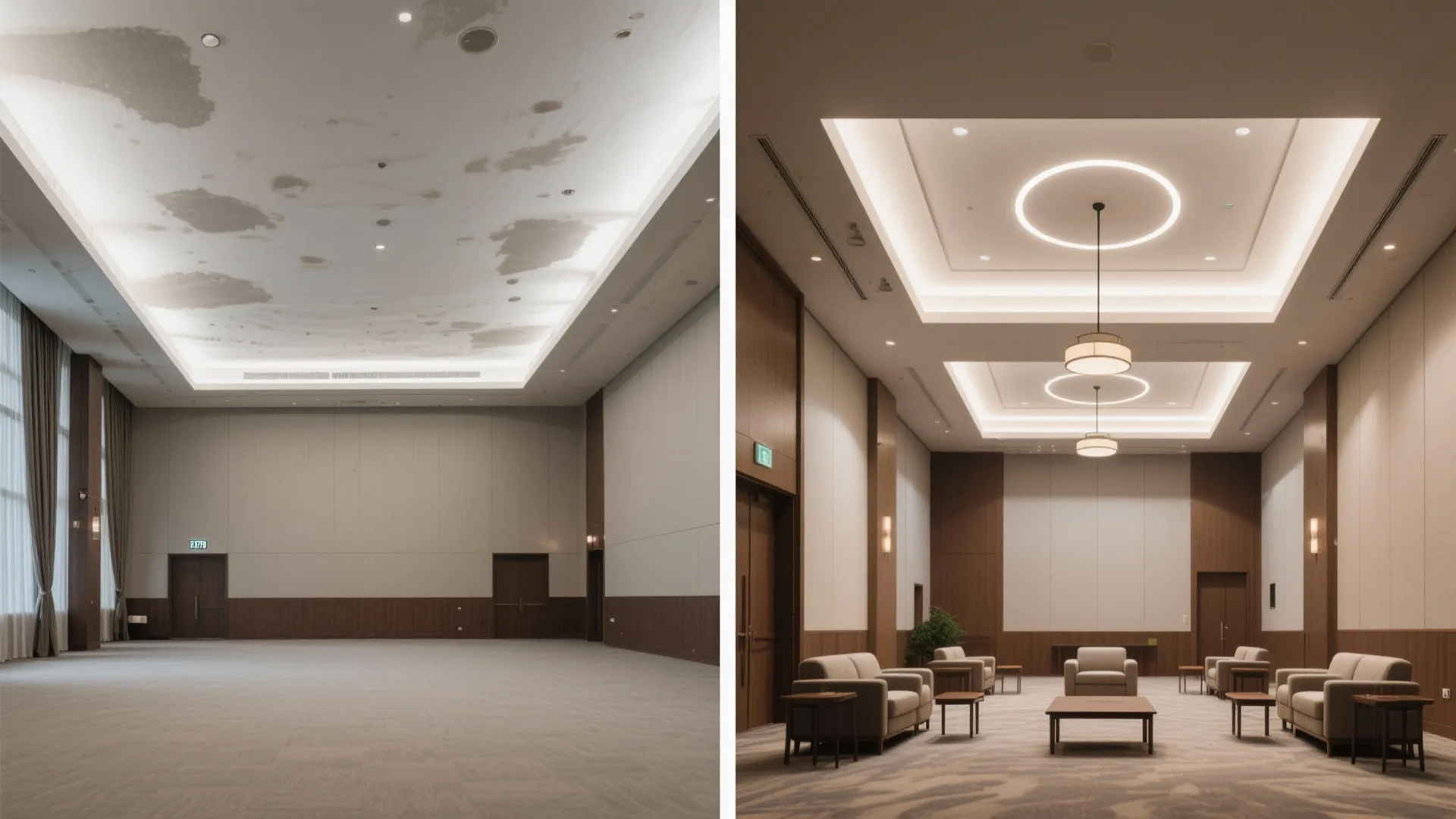 4) Two-level coffer with hidden LED and center statement