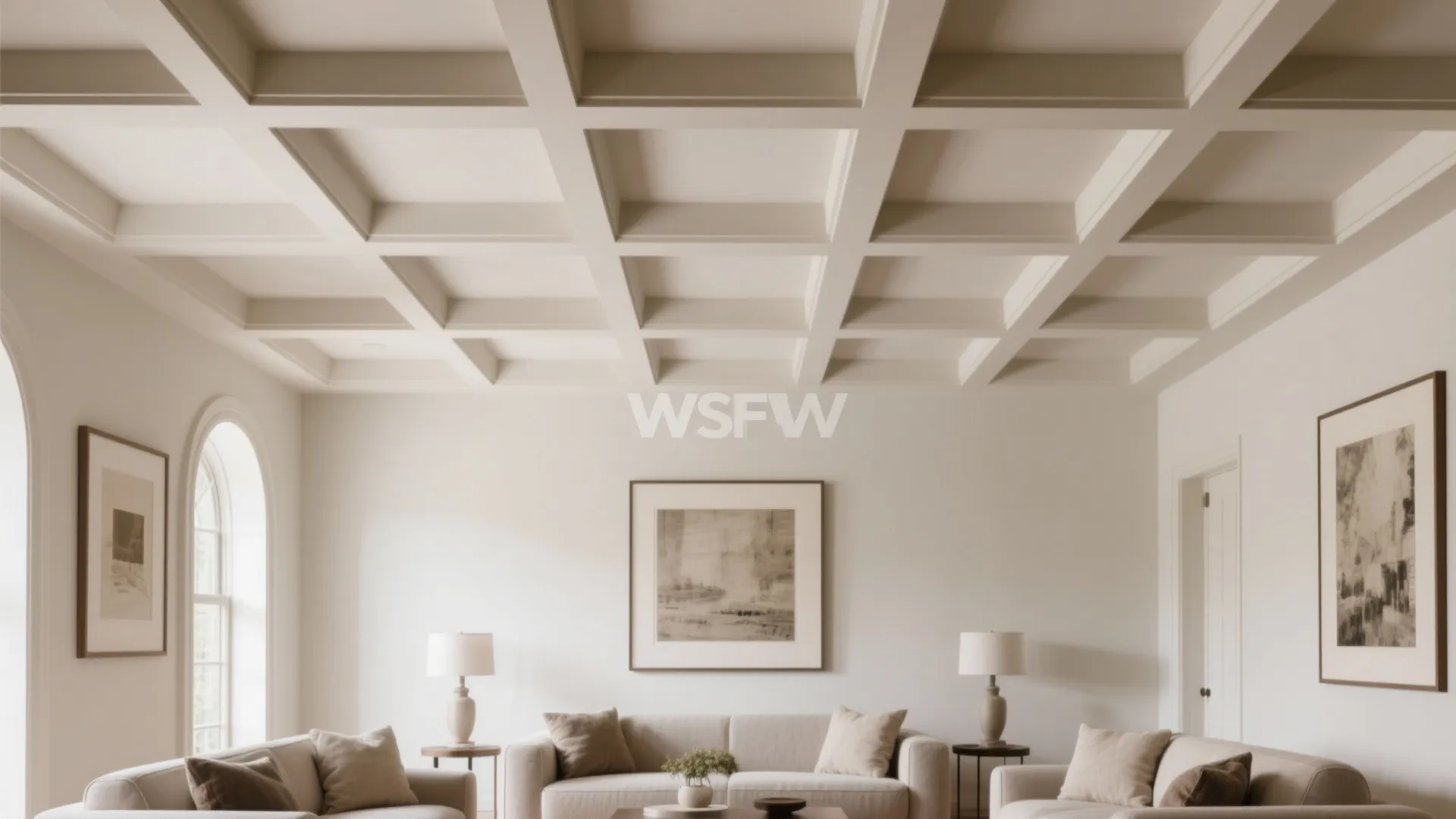 Shallow Coffered Ceiling, Tone-on-Tone