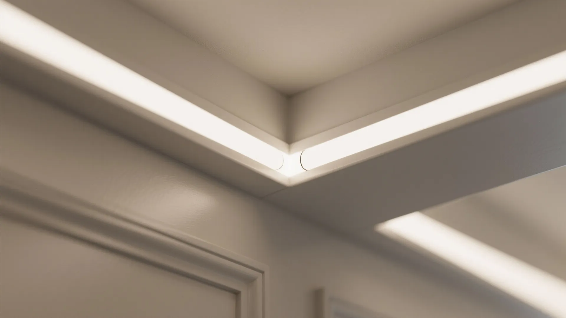Ceiling accents: coffered details with integrated micro lighting