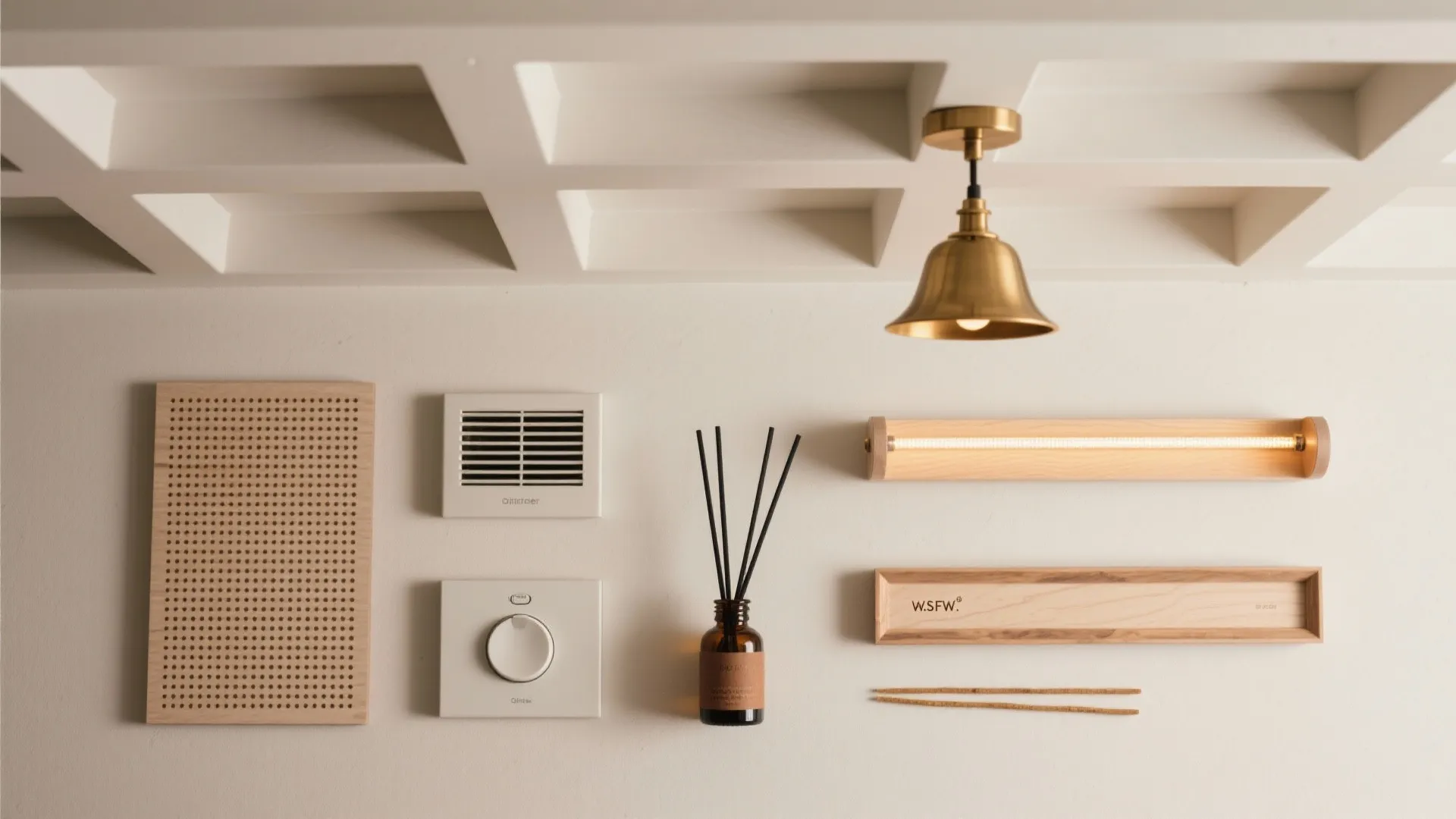 Ceiling detail and fragrance strategy for sensory calm