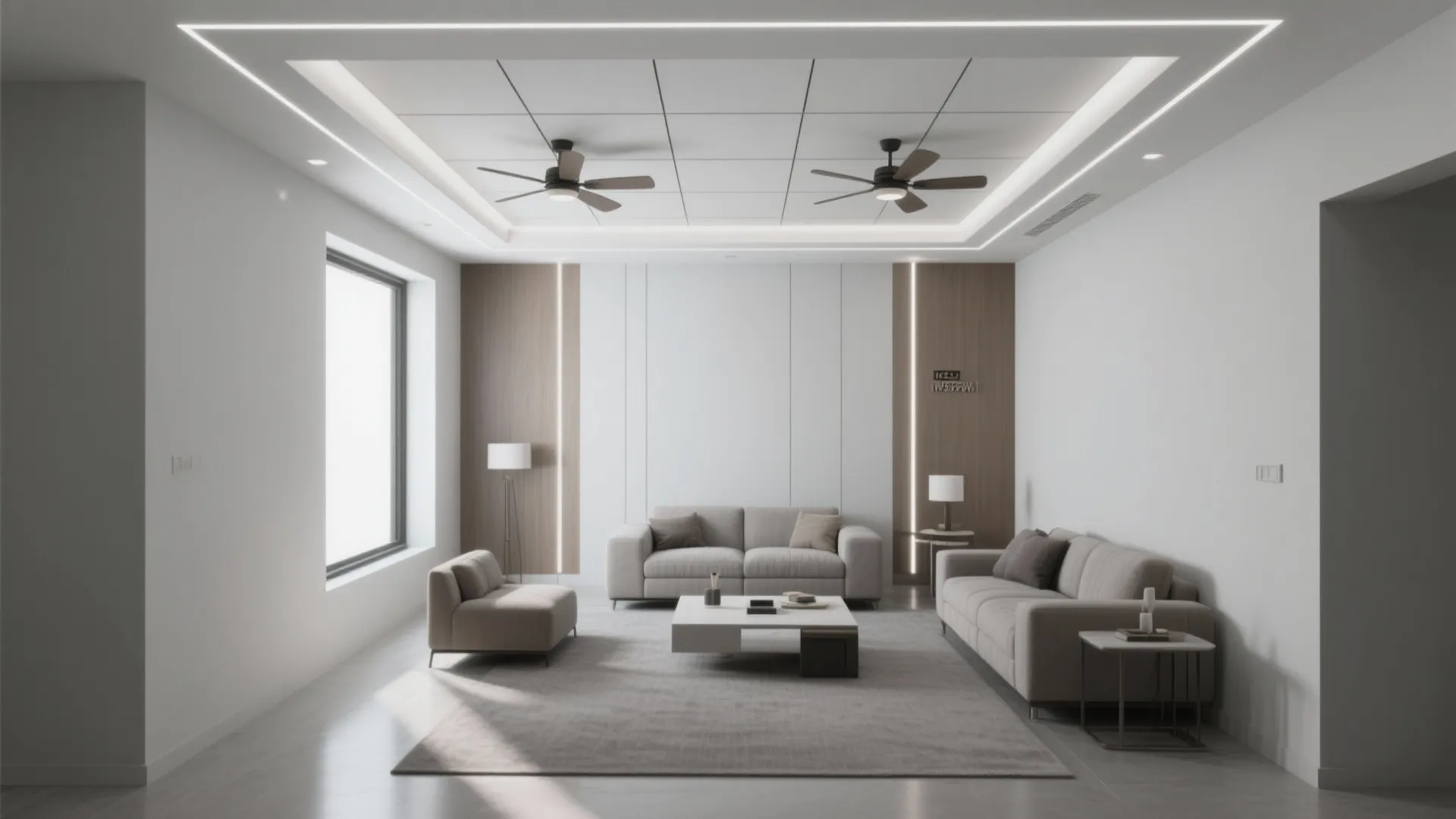 1) Coffered symmetry that honors two fans