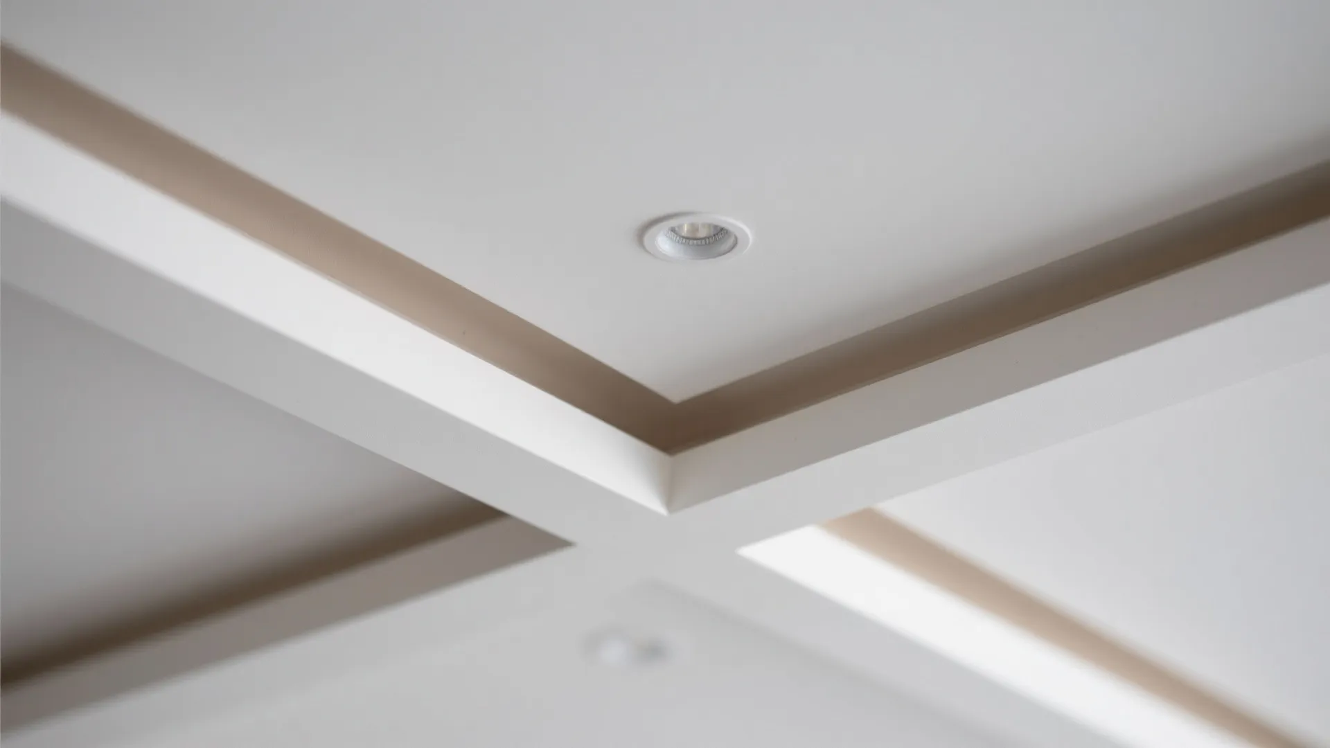 Shallow Coffered Ceiling with Slim Beams