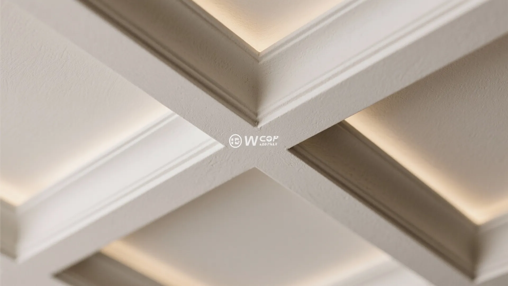 Geometric coffered grid (softened, not heavy)