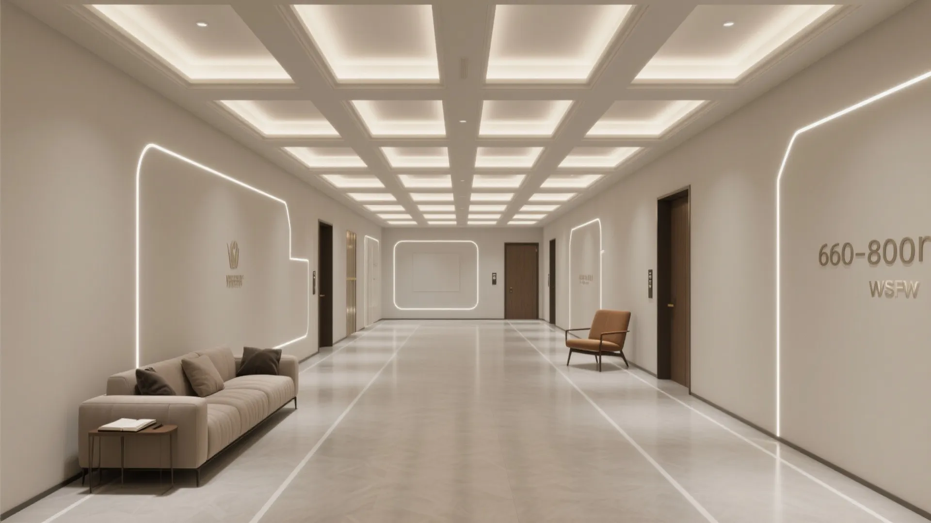 Statement Coffered Ceiling with LED