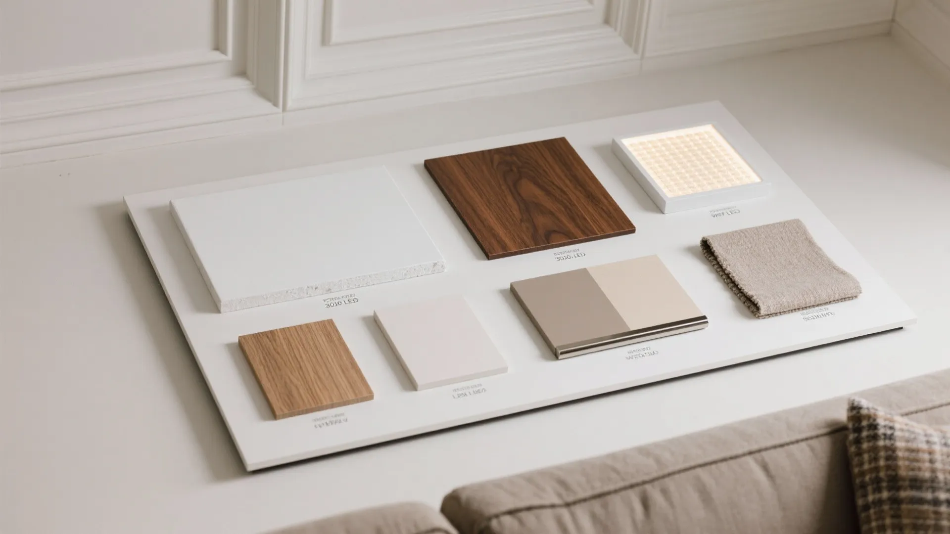 4) Coffered Gyproc Ceiling with Warm Wood Accents