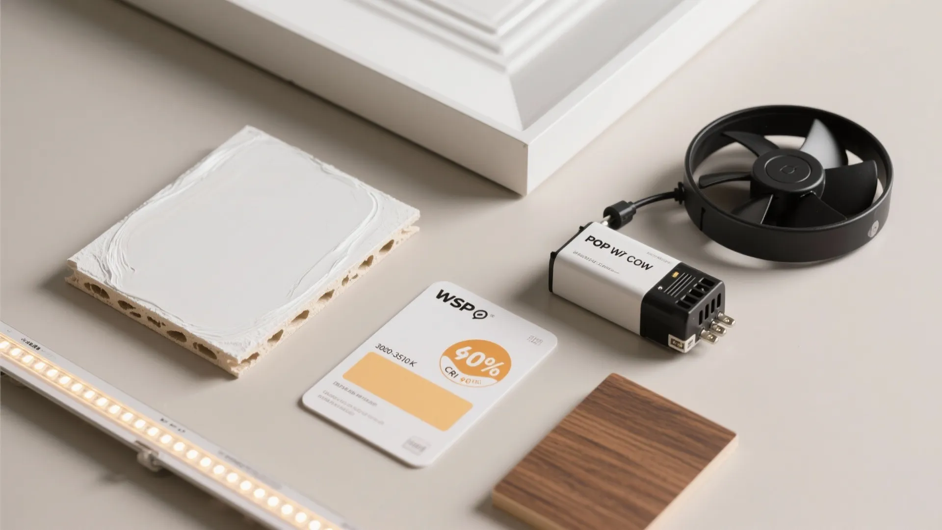 POP coffers with integrated LED channels