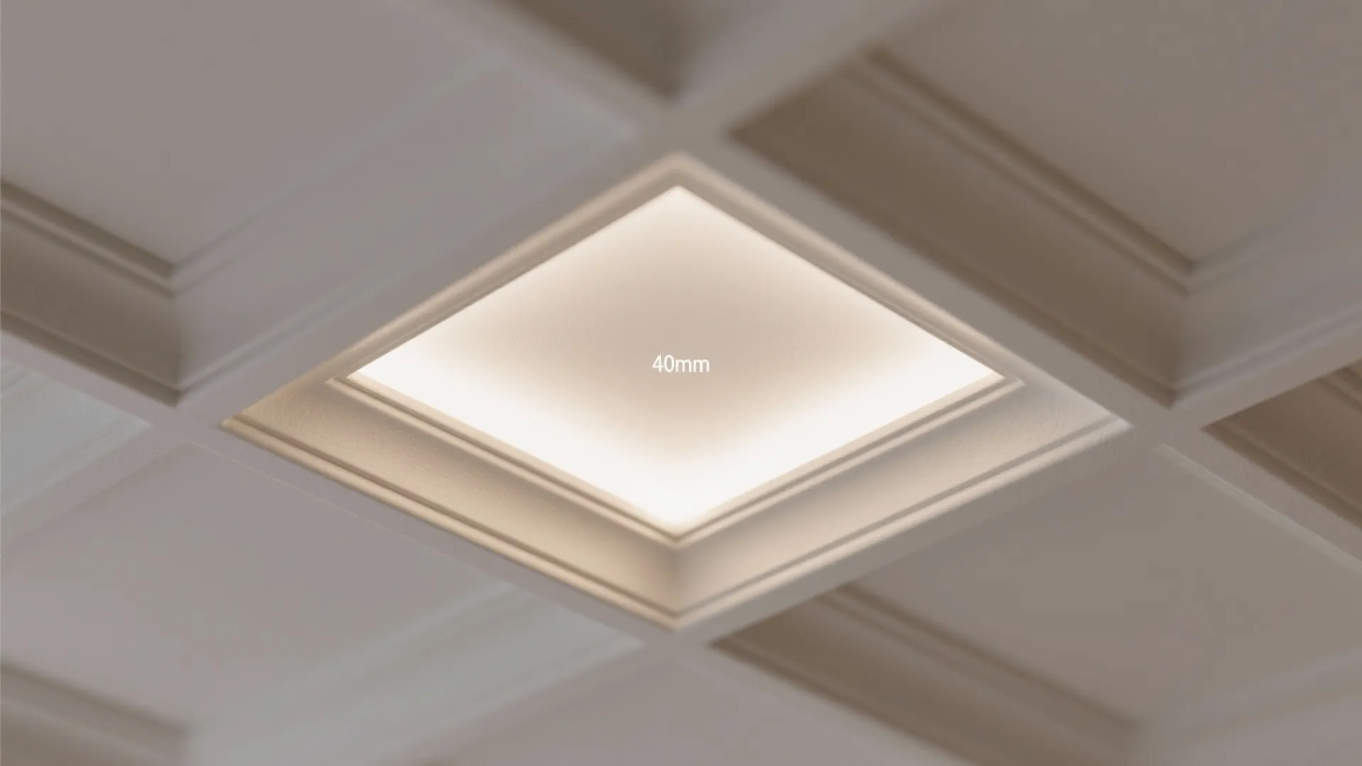 Compact coffered panels with soft edges