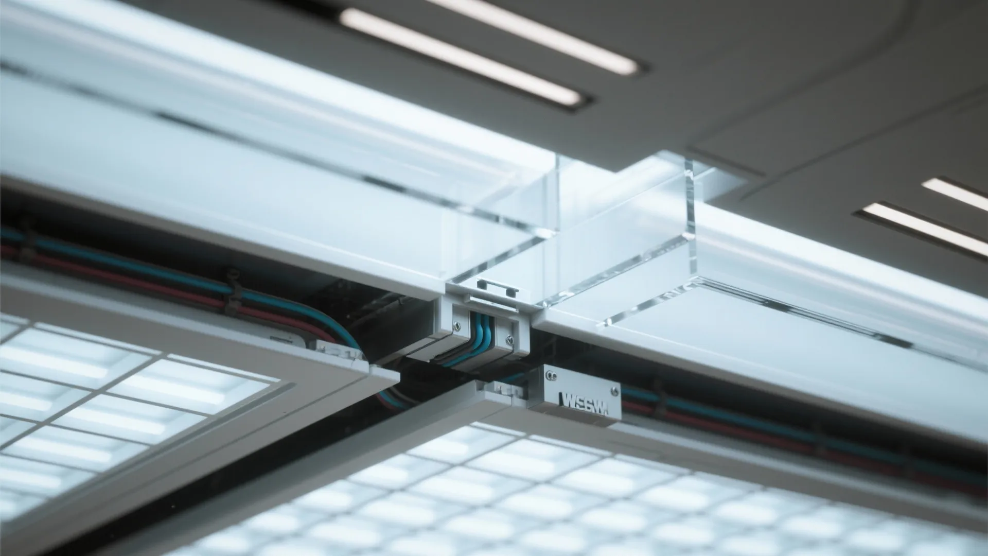 4) Backlit ceiling coffers with translucent panels