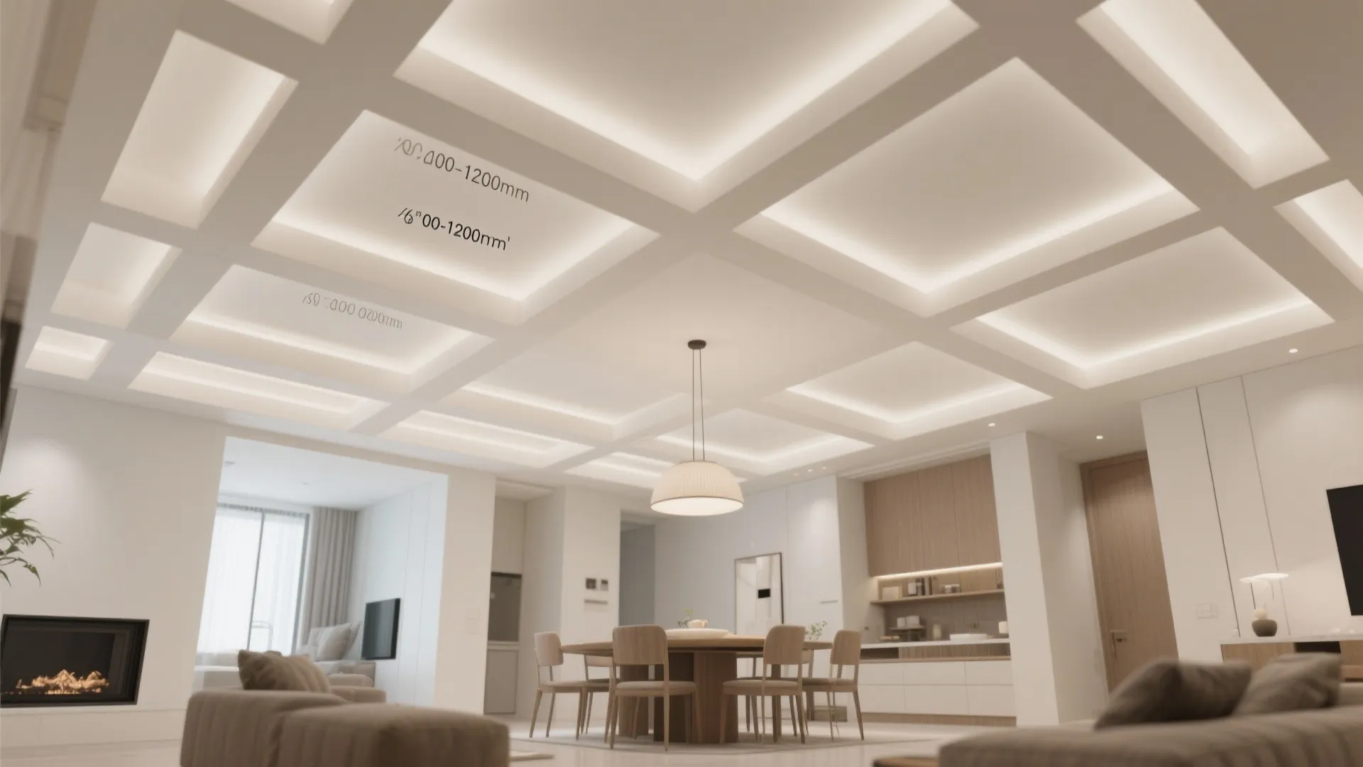 Shallow Coffered Grid: Gentle Zoning Without Walls