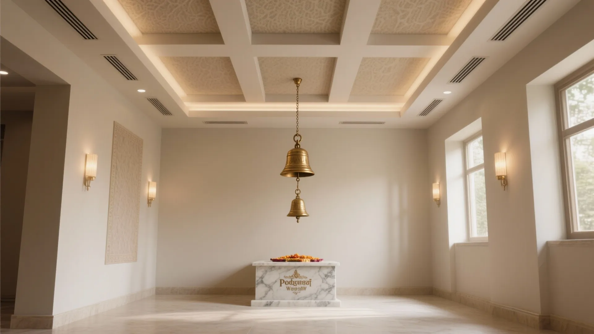 Quiet Coffered Ceiling: Control Sound and Incense