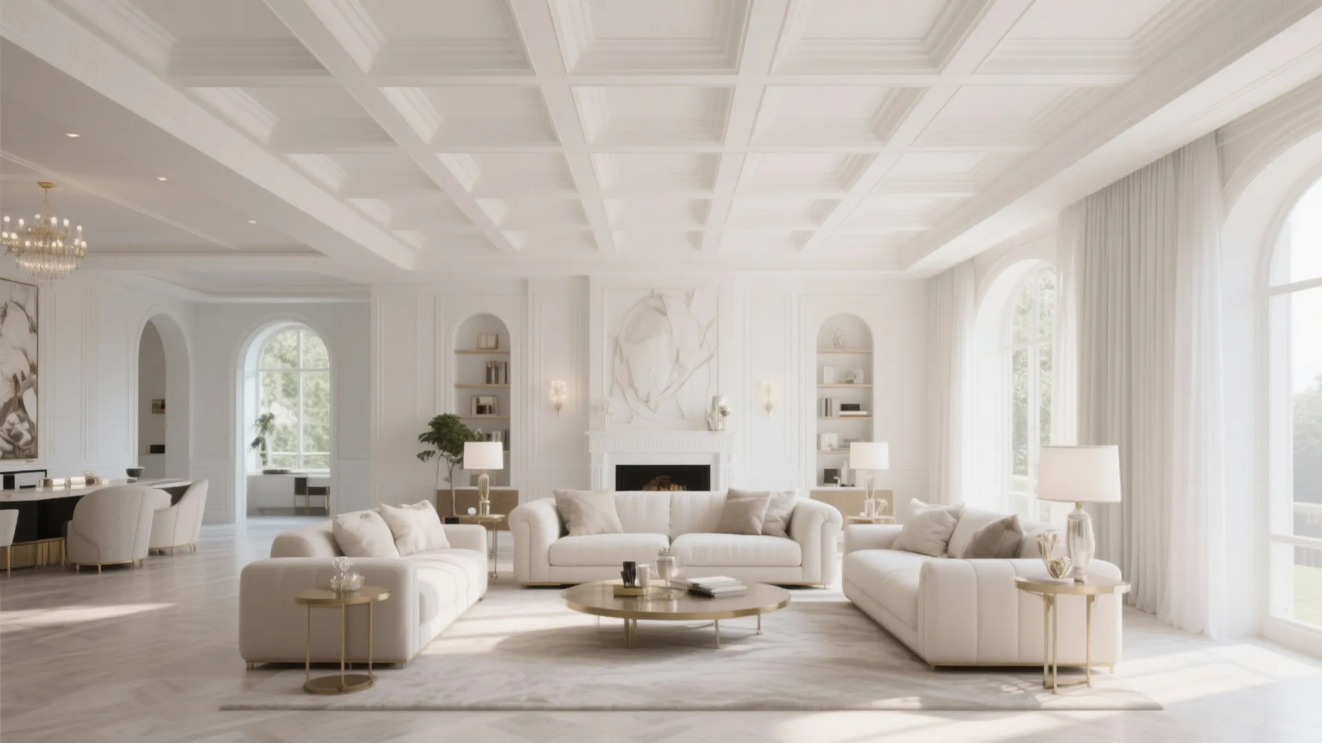 8. Coffered Ceilings