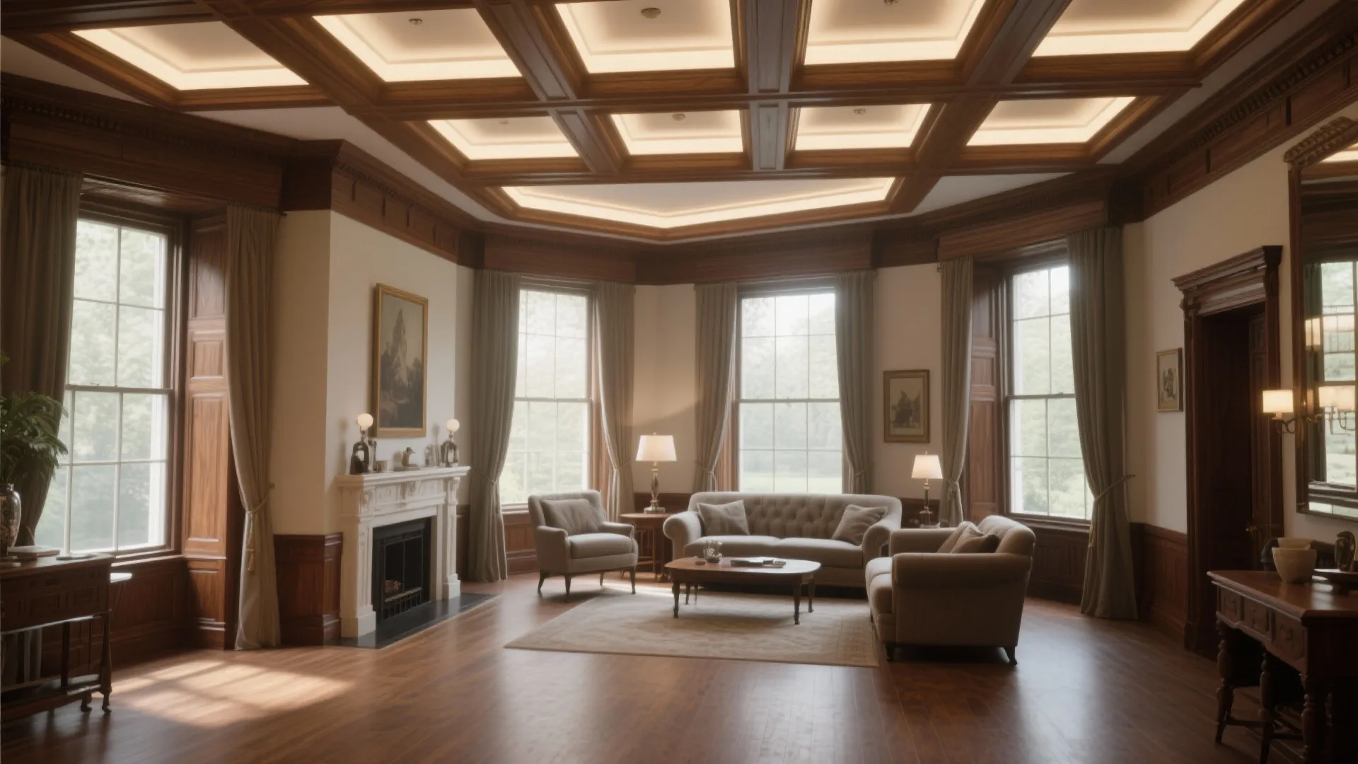 Coffered Ceiling Elegance