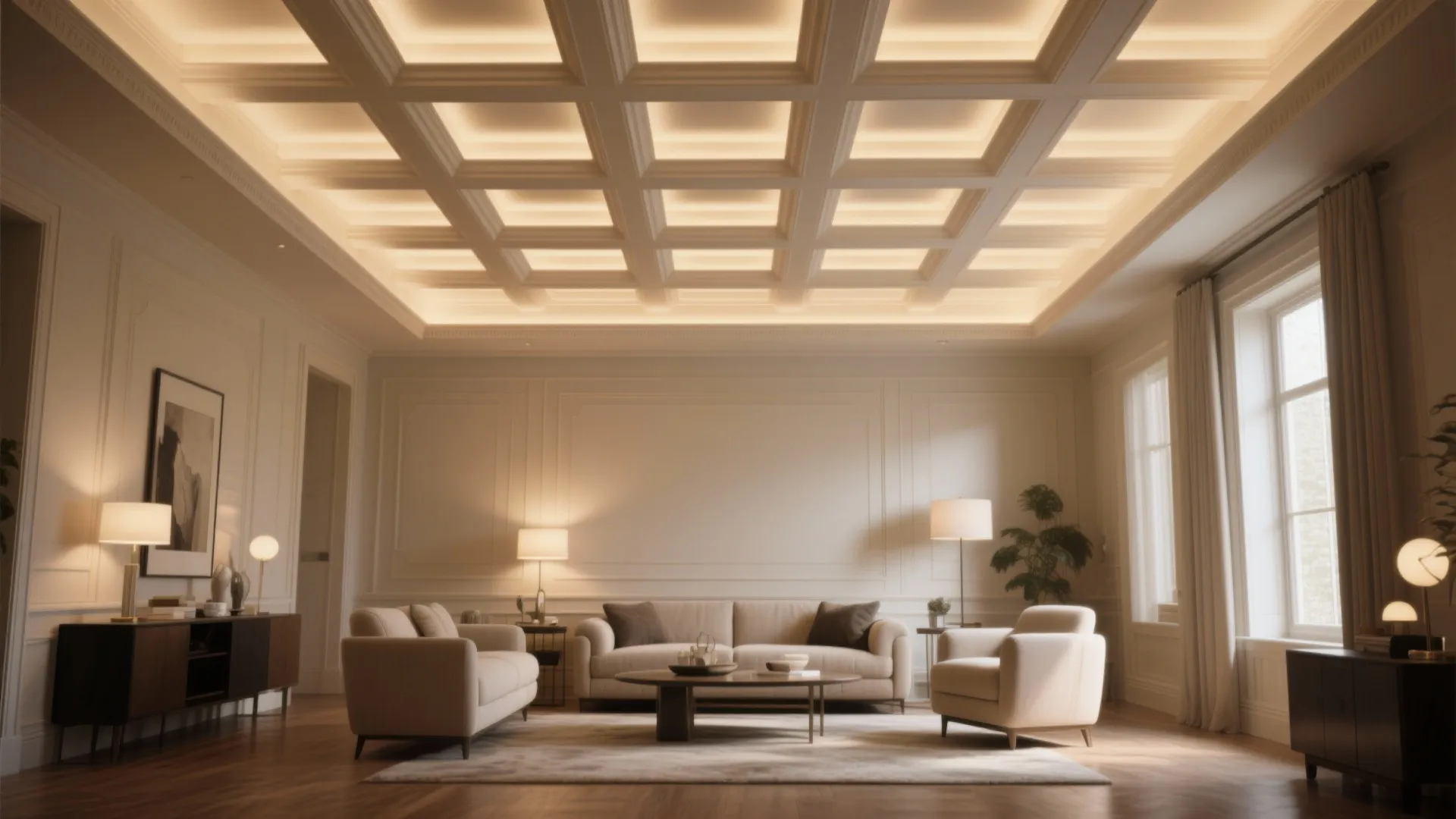 Coffered Ceiling Elegance