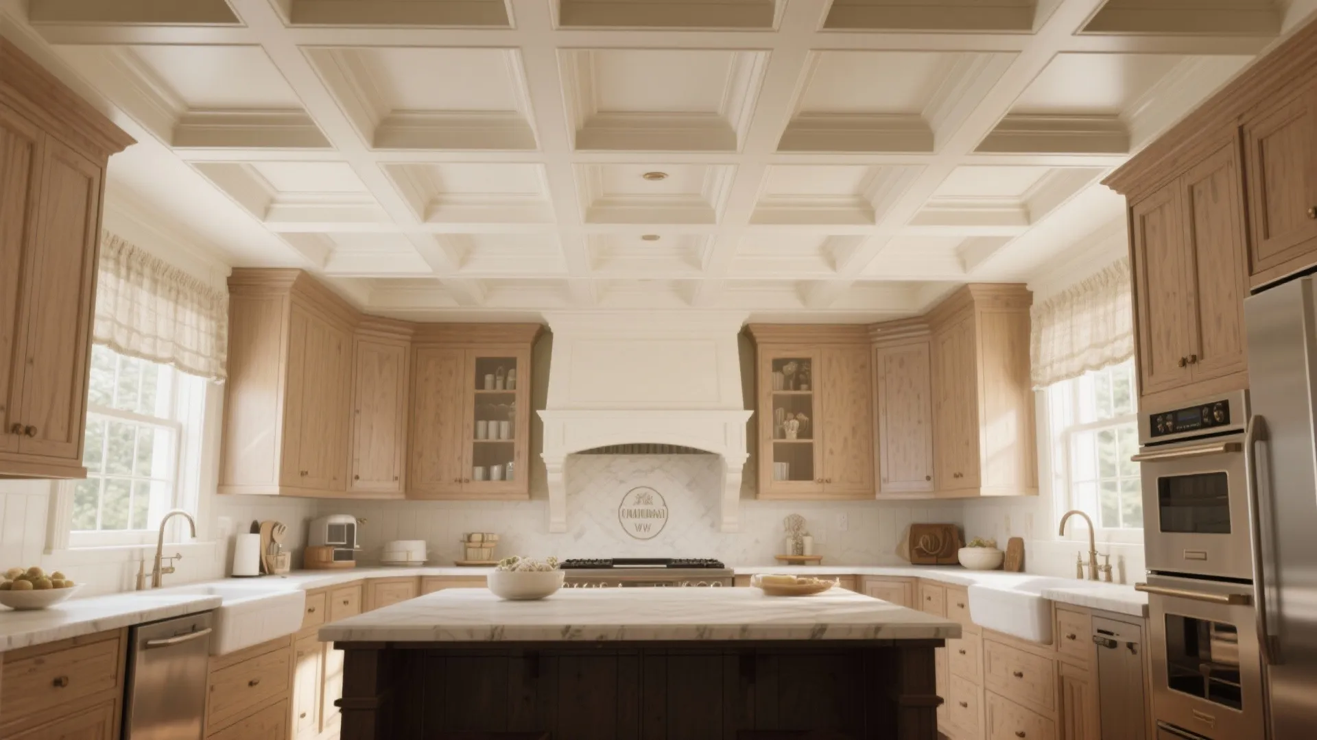7. Coffered Ceiling Style