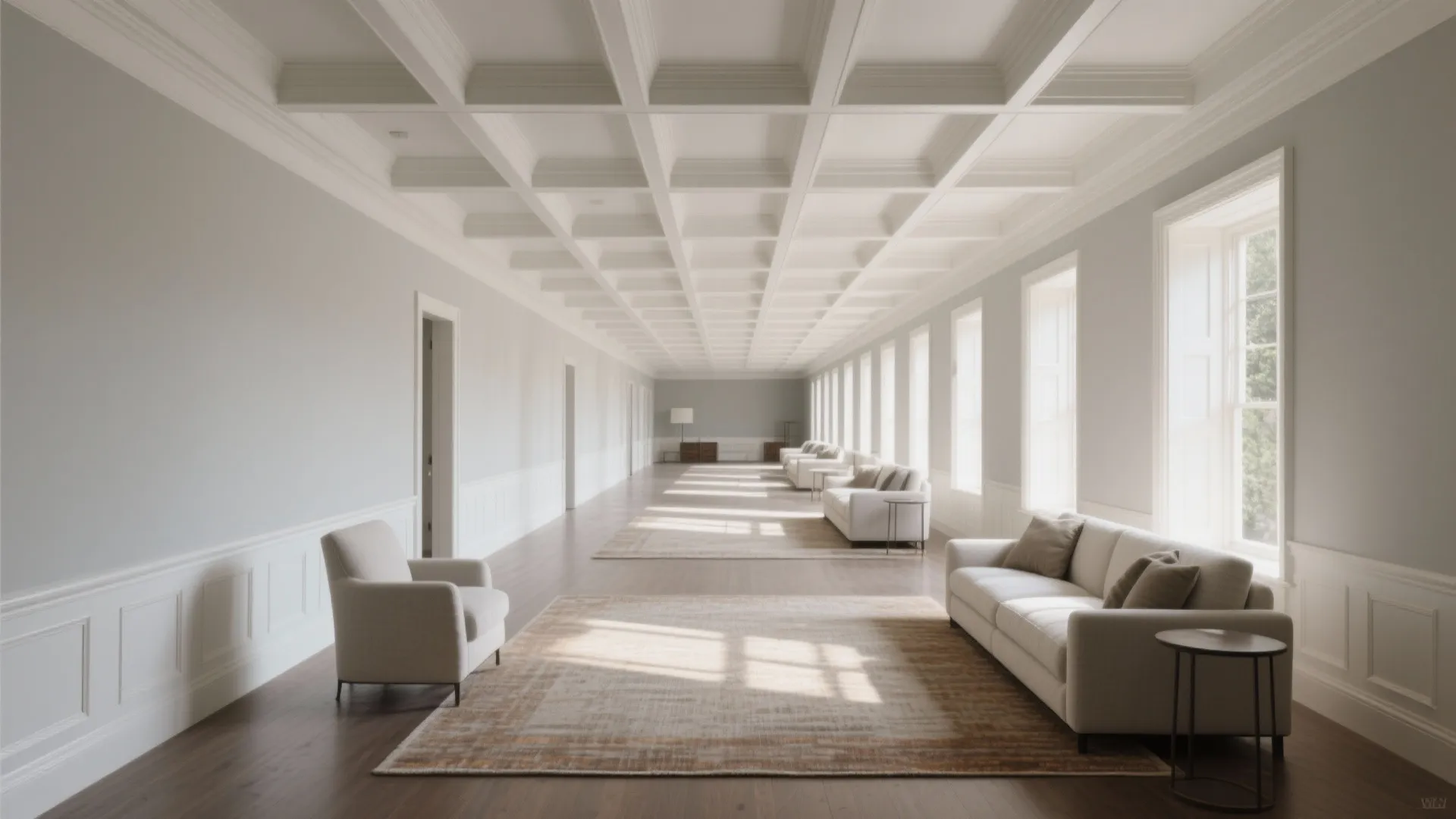 Coffered Grids to Add Structure and Zone Seating