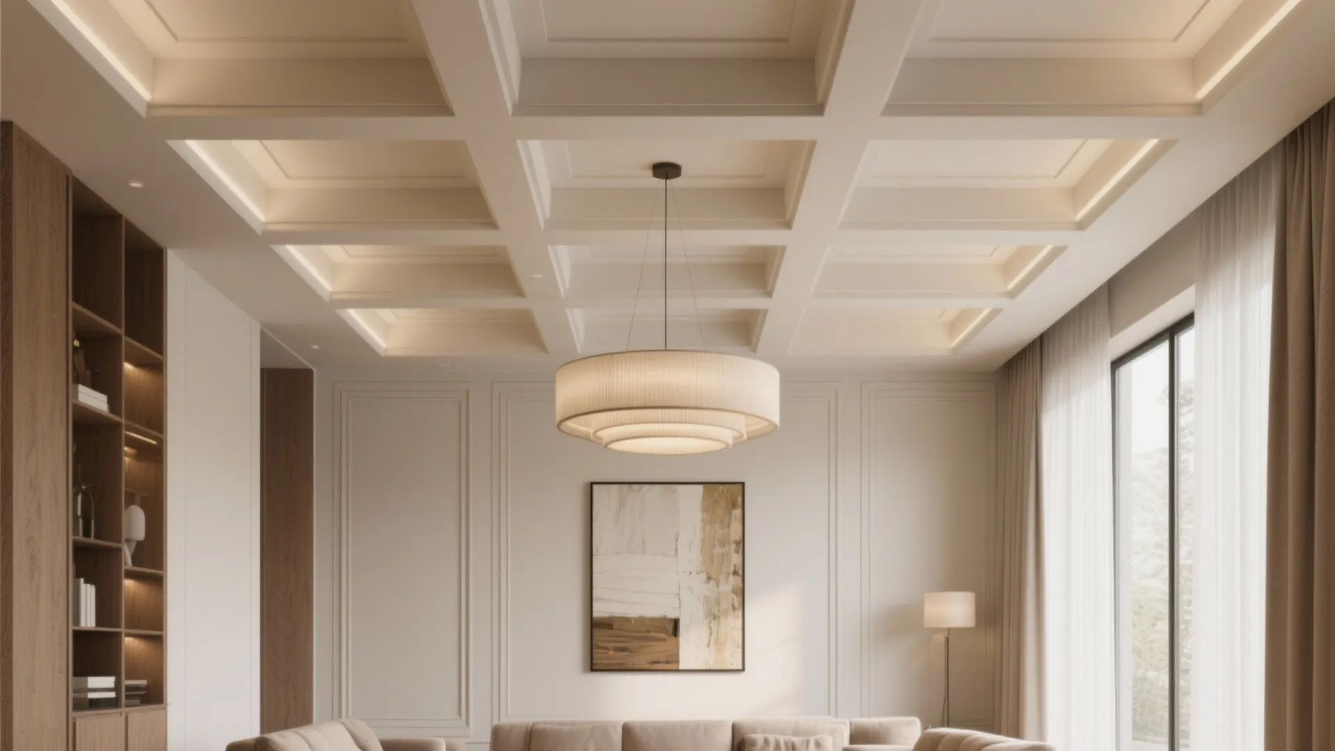 Coffered Ceiling Adds Elegant Depth