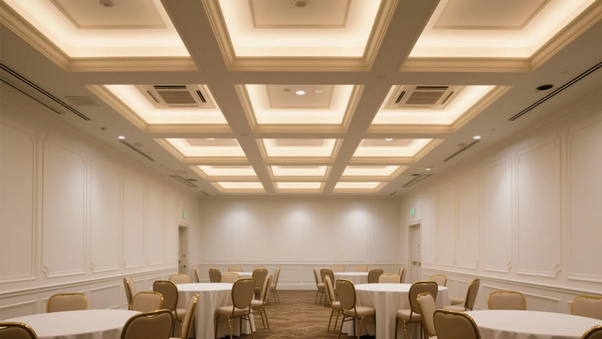 Layered Coffered Ceilings with Light