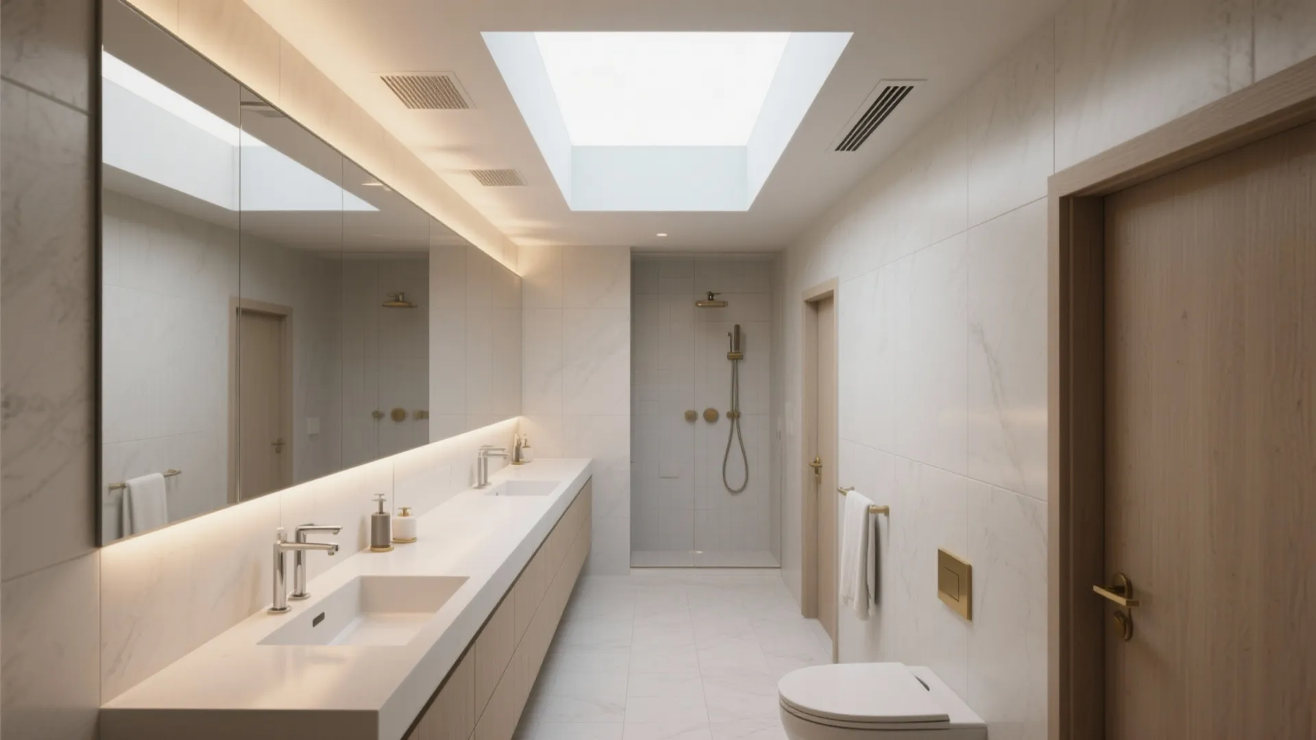 Coffered POP Ceiling to Zone Wet and Dry Areas