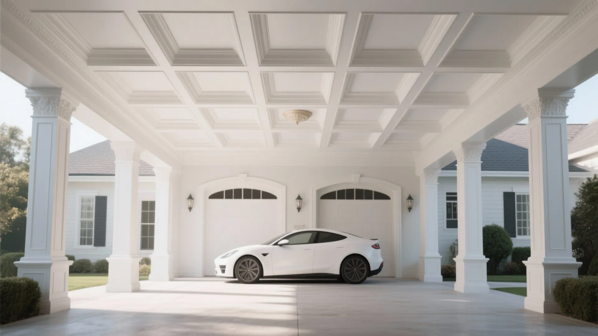 Tip 6: Coffered Ceiling for Elegance