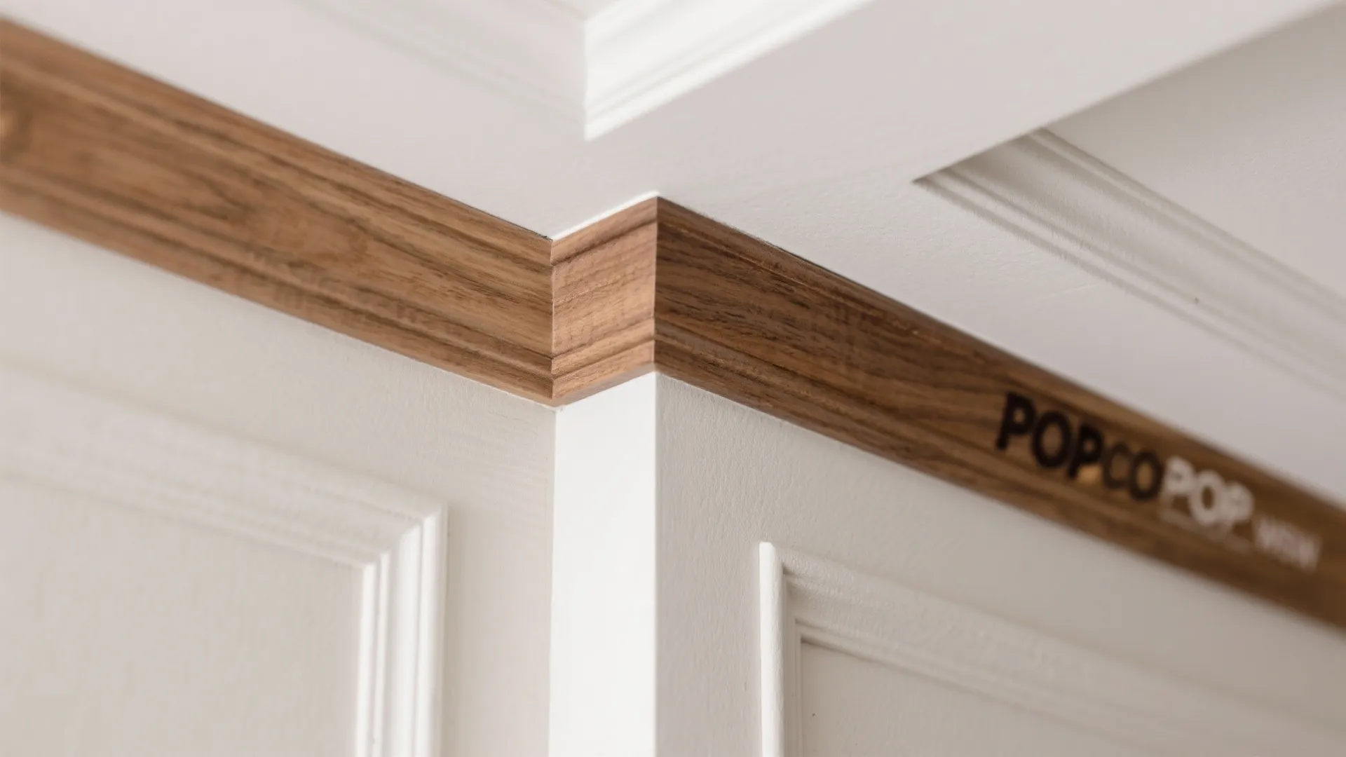 Warm Wood Coffered POP Ceiling